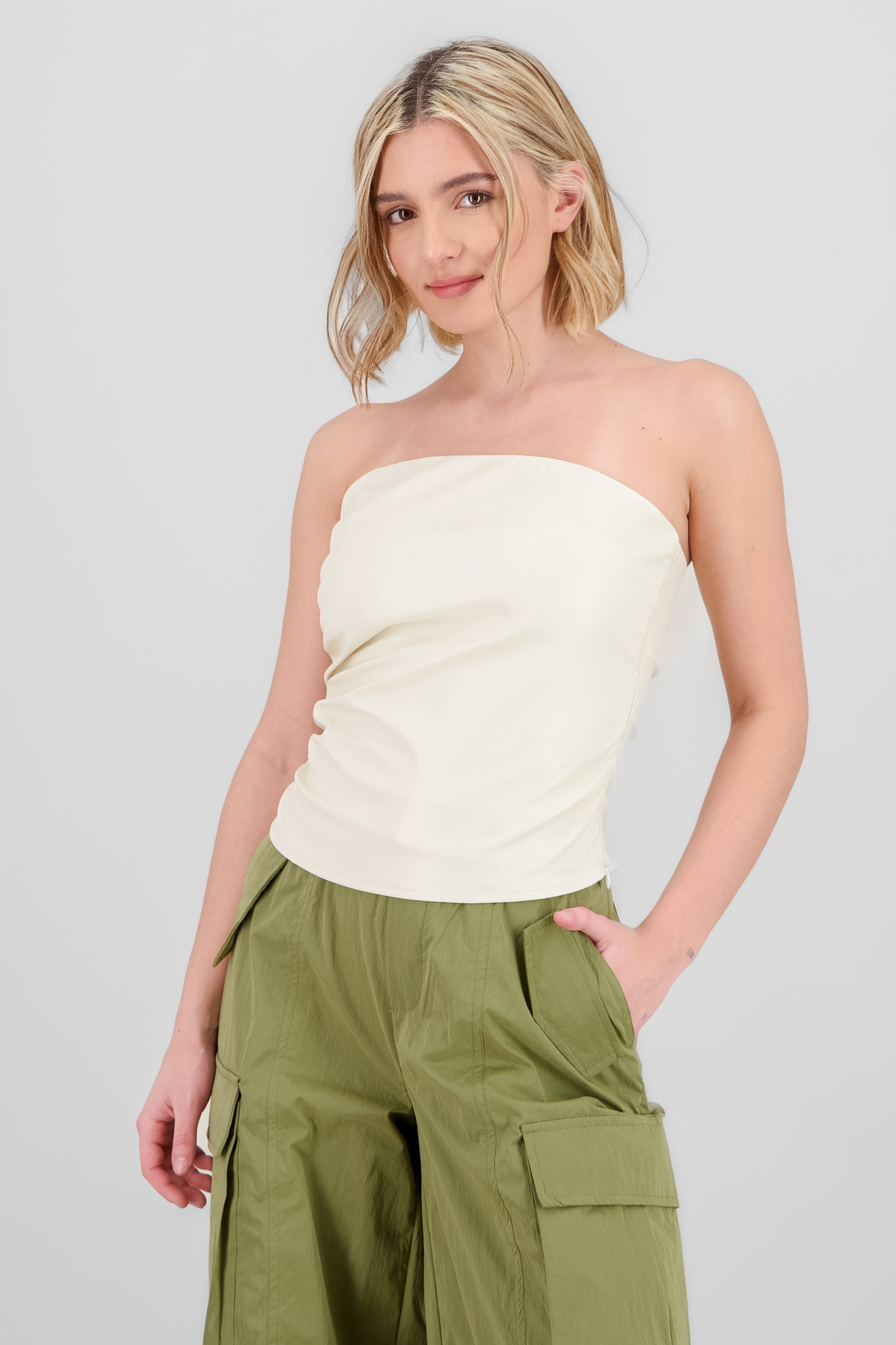 Top liso pu CREMA