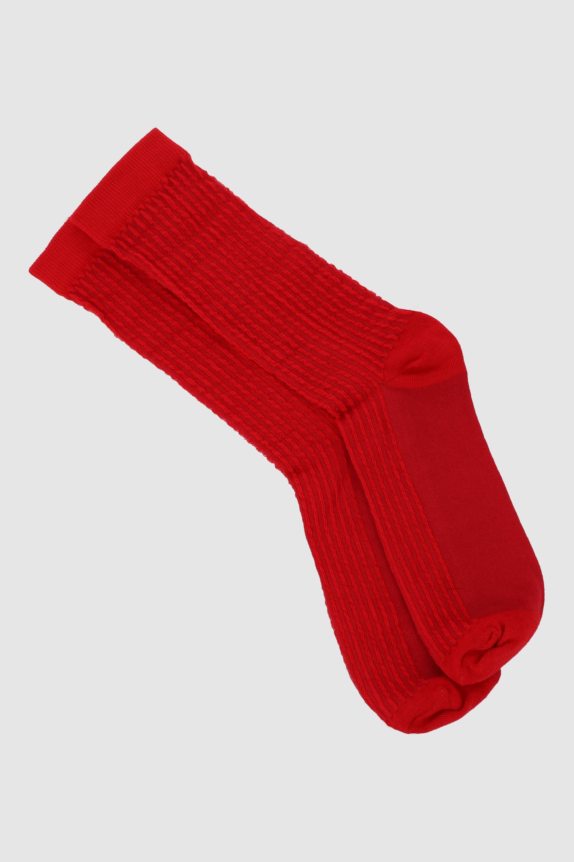 Calcetin canalé algodón ROJO