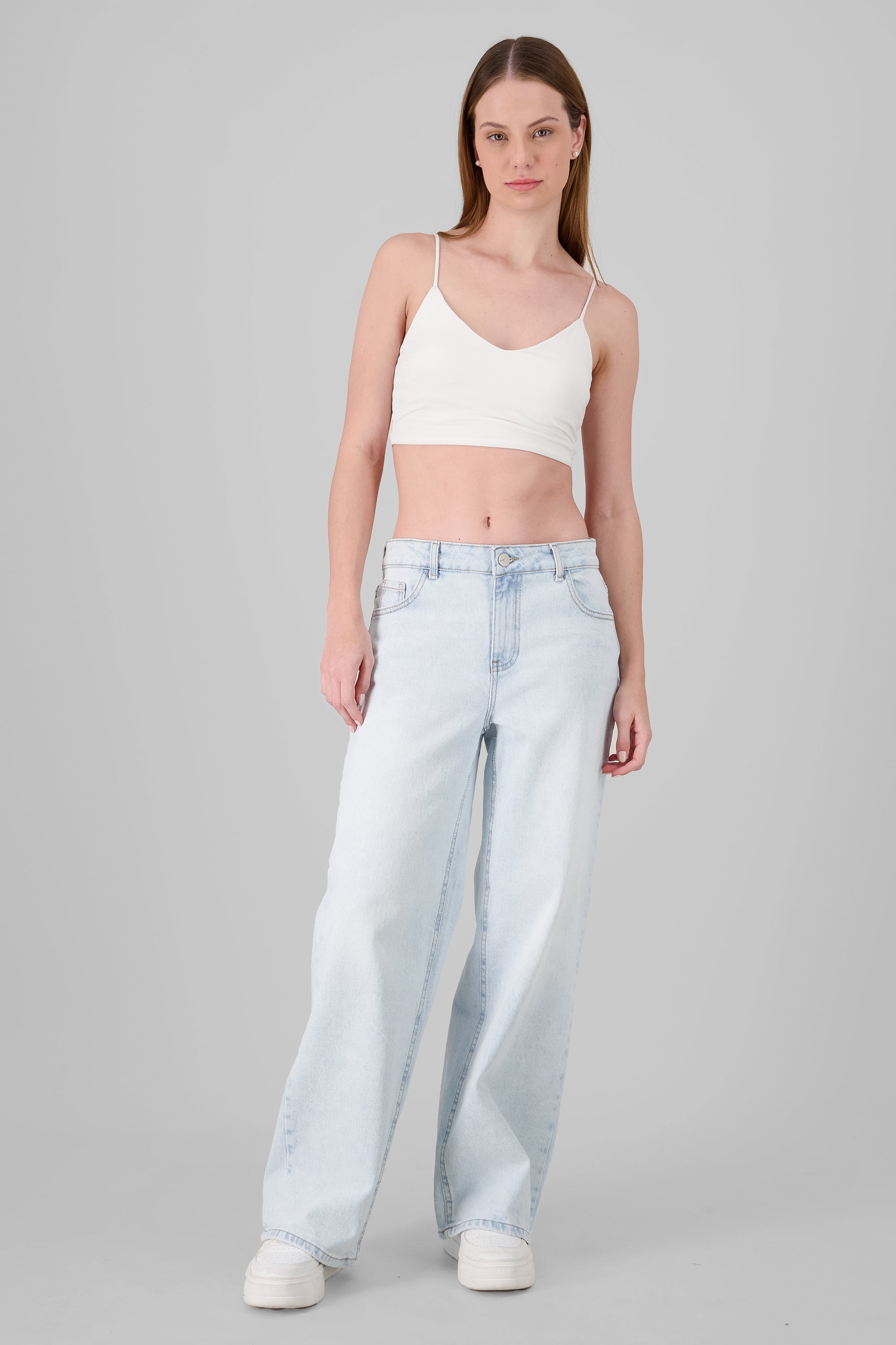 Jeans wide leg amplios SUPER BLEACHED