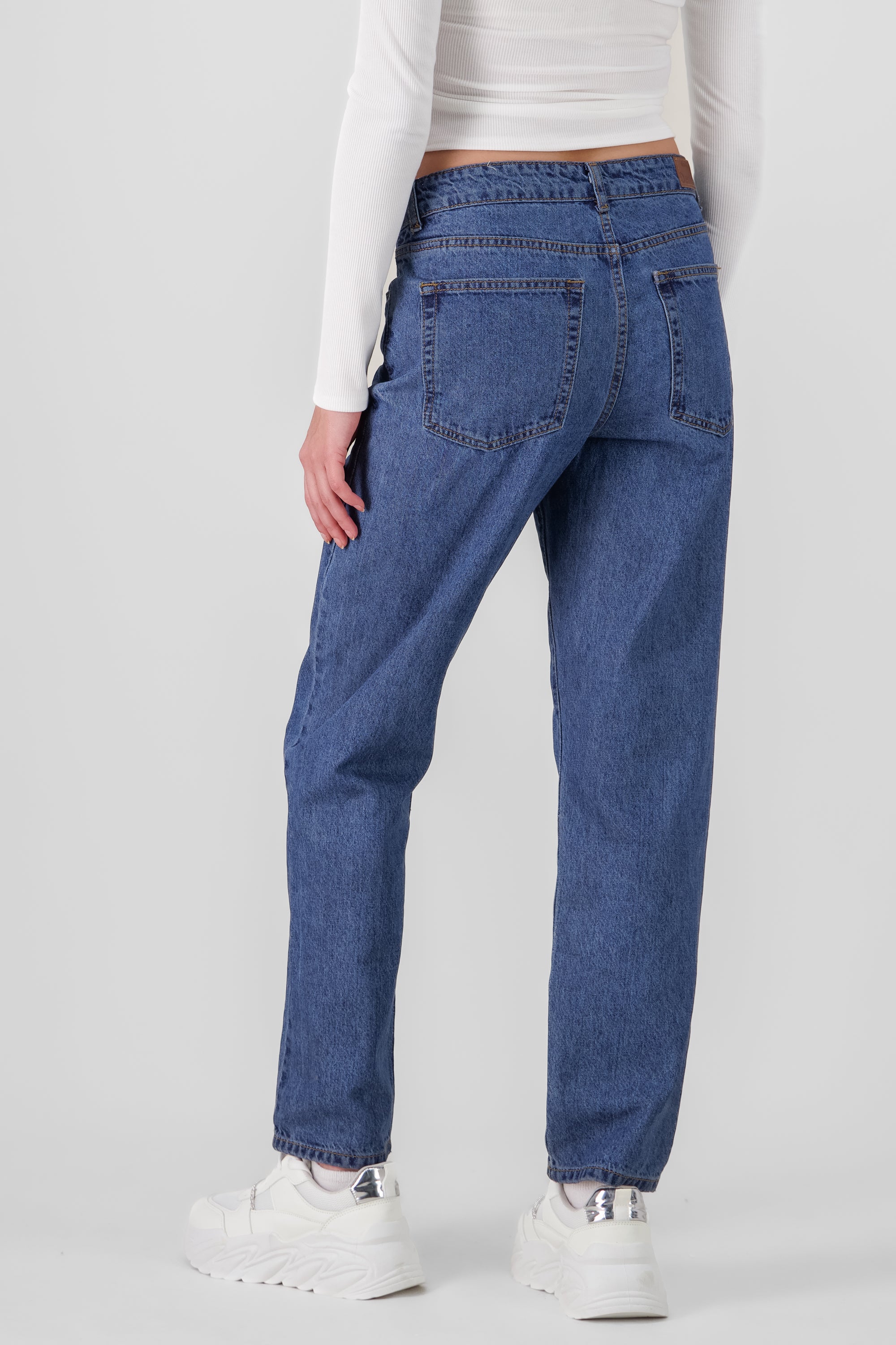 Jeans straight mid rise MEDIUM WASH