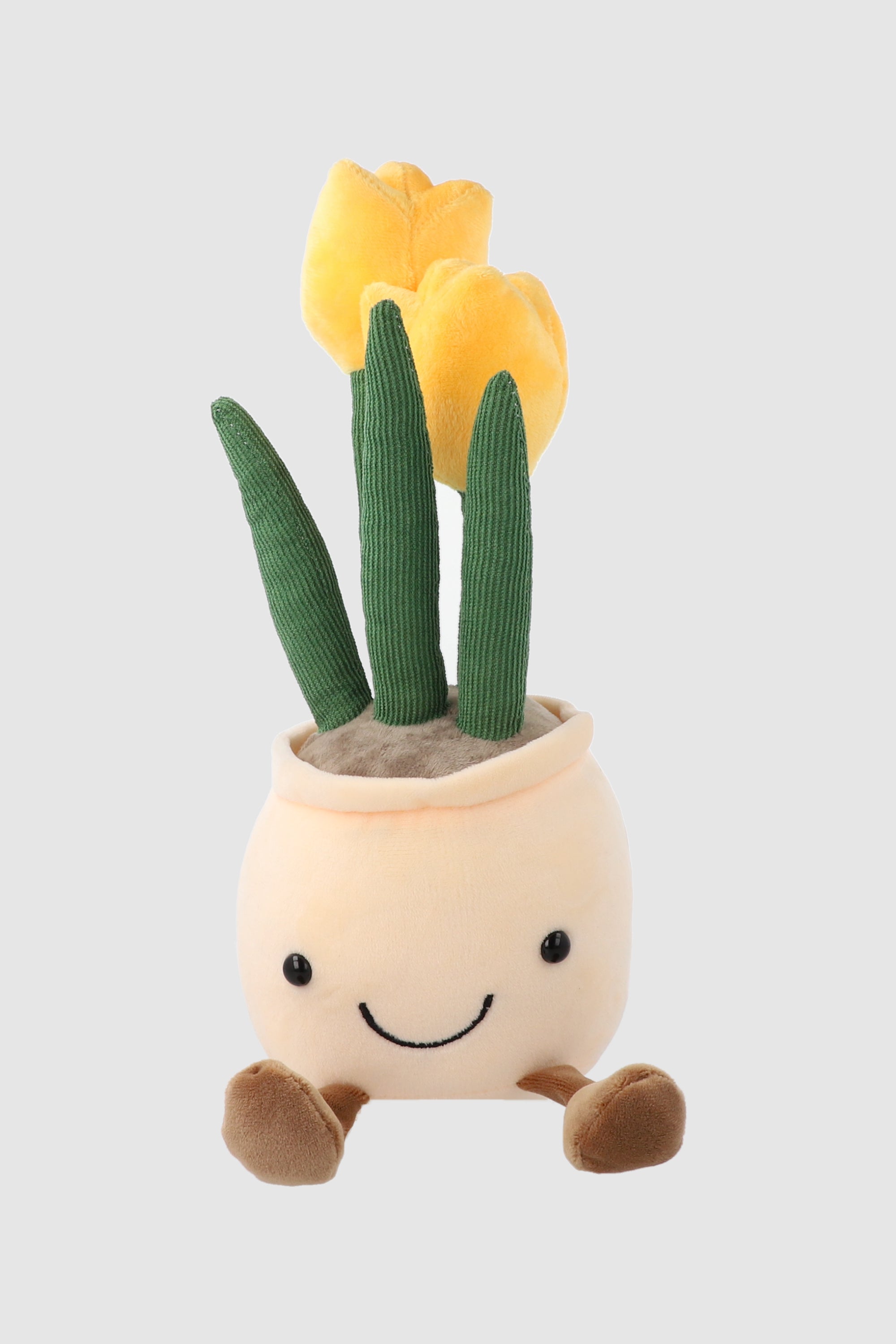 Peluche maceta tulipan AMARILLO