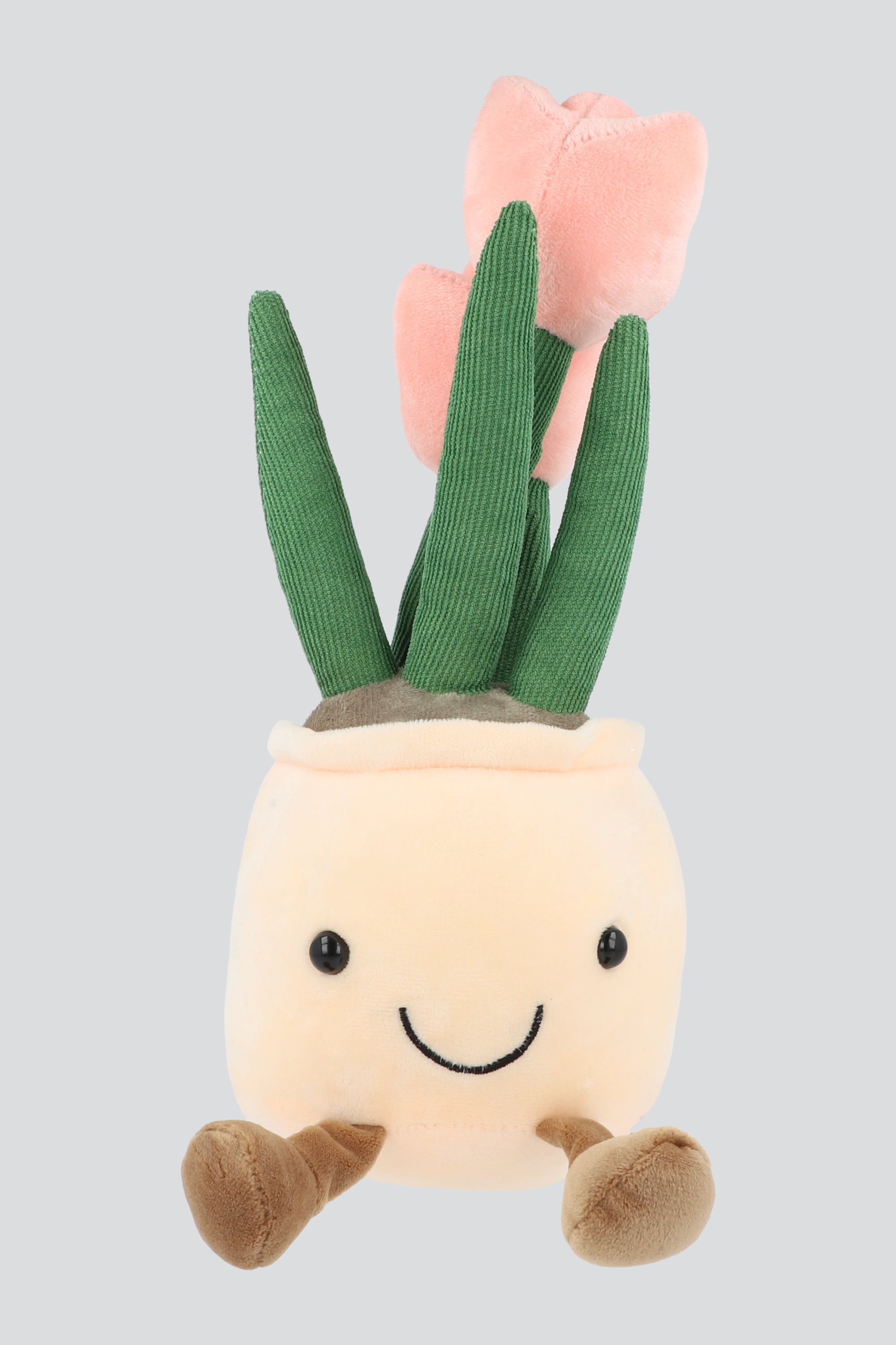 Peluche maceta tulipan PALO DE ROSA