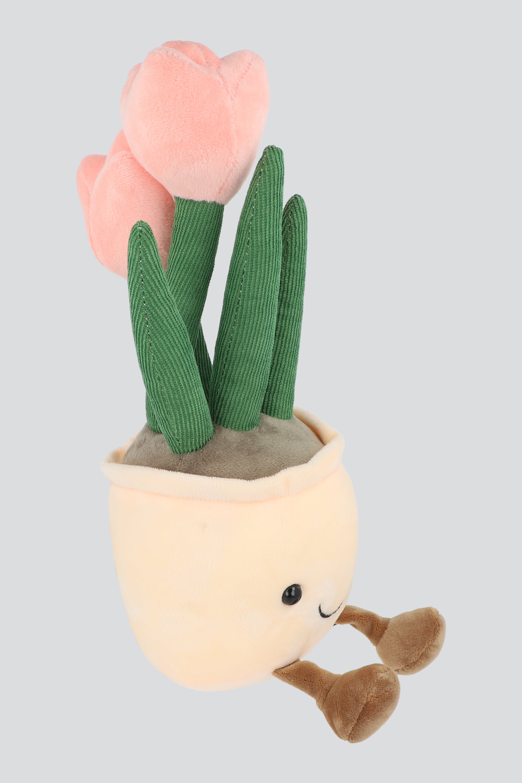 Peluche maceta tulipan PALO DE ROSA