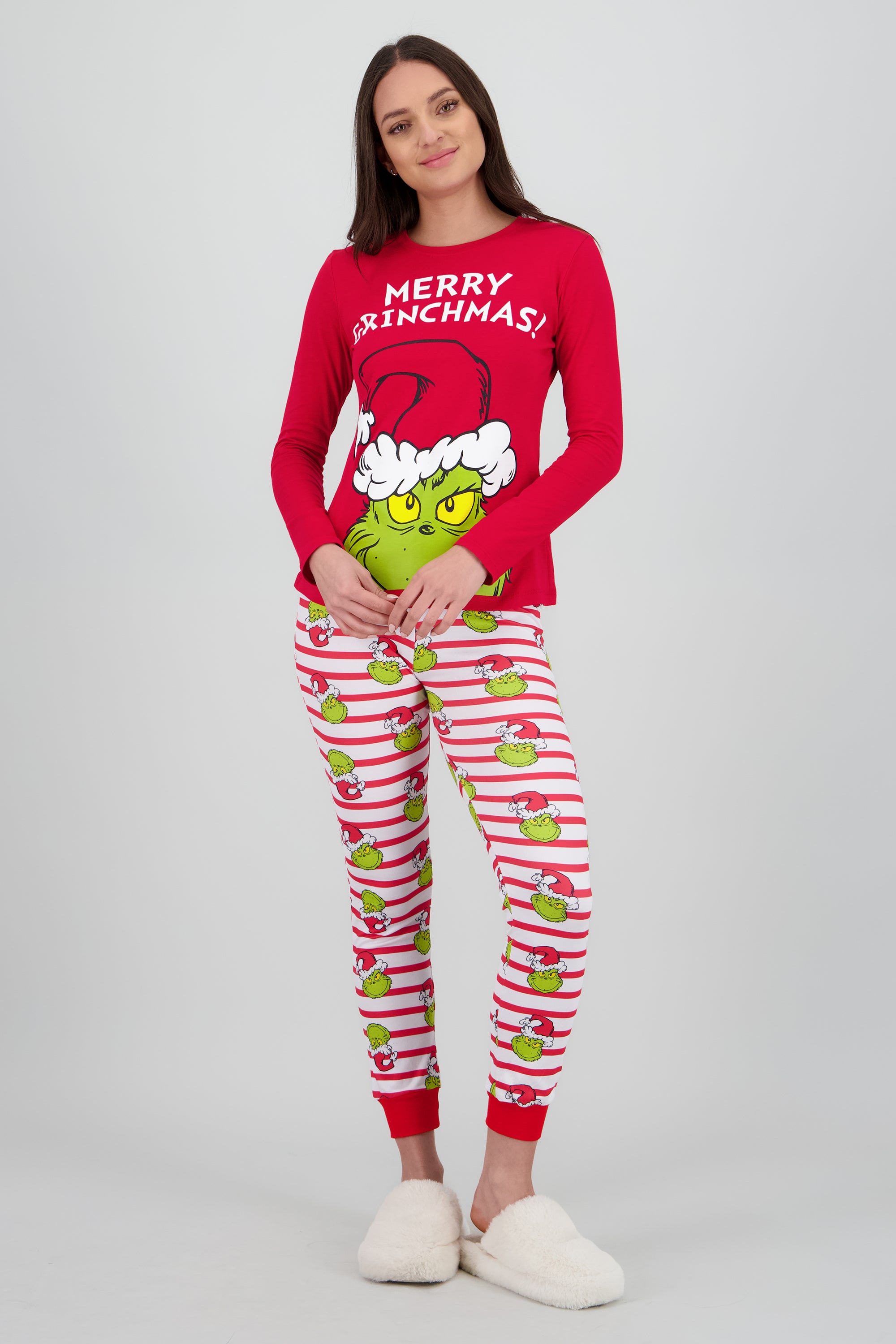 Pijama grinch rayas ROJO