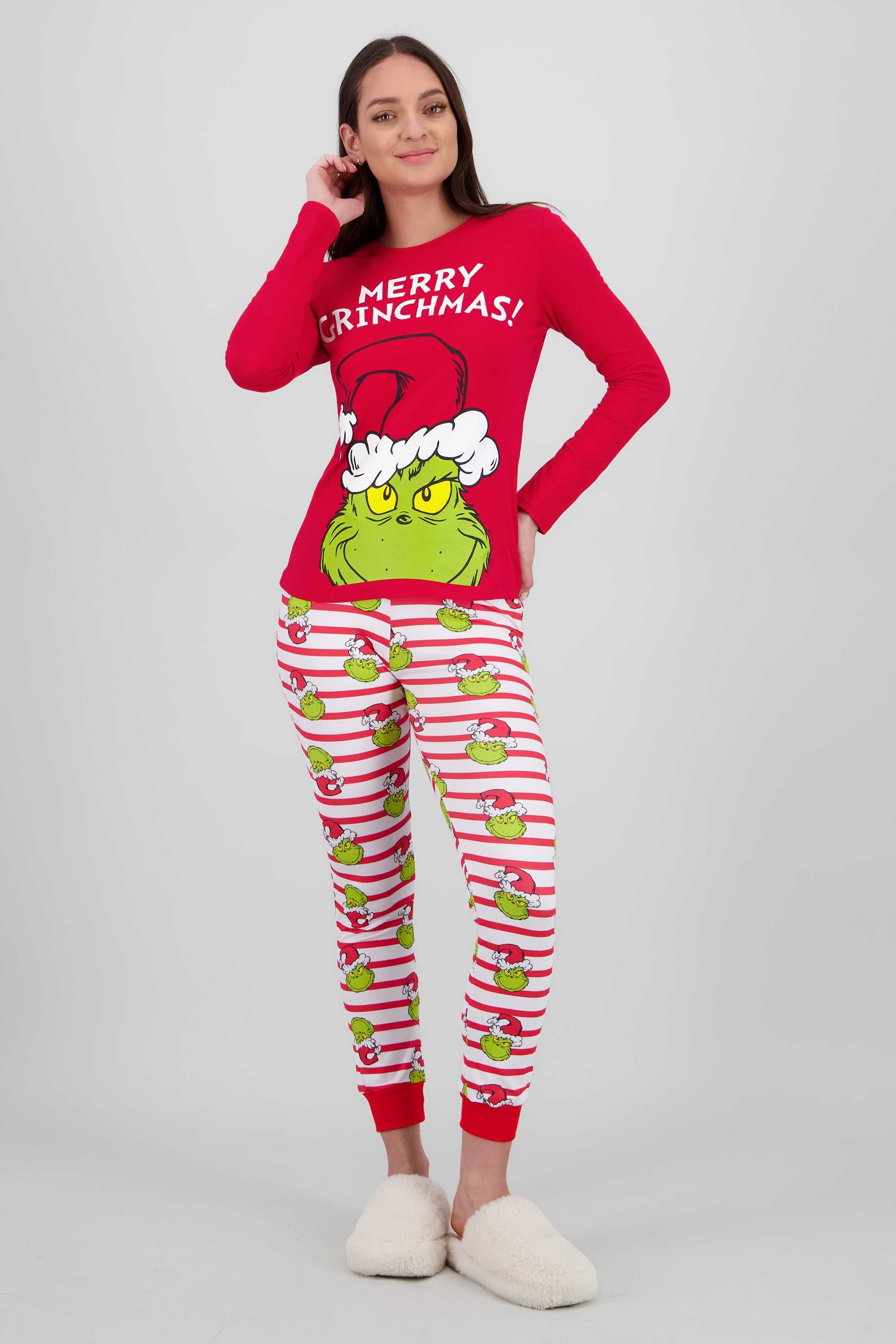 Pijama grinch rayas ROJO