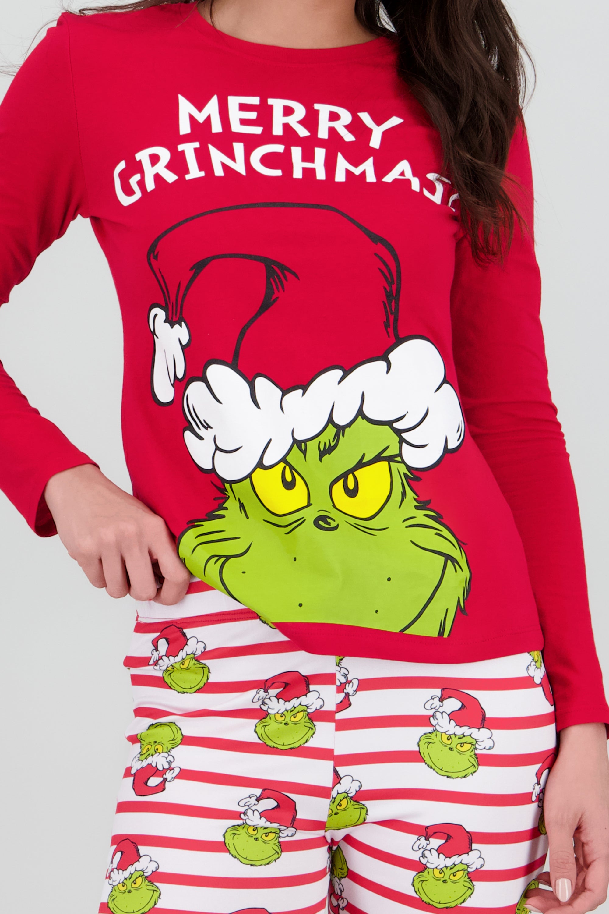 Pijama grinch rayas ROJO
