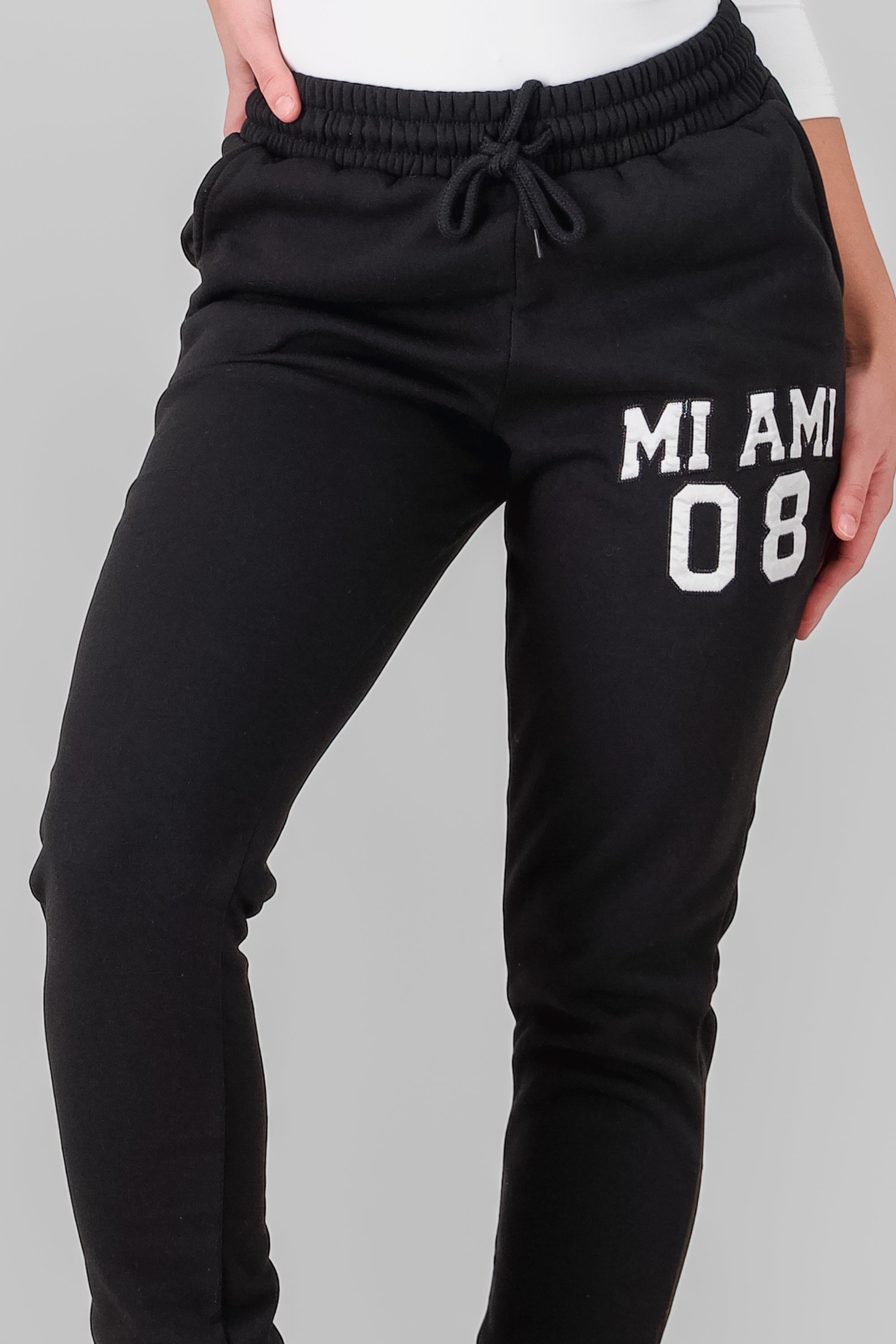 Pants joggers con fleece miami 08 NEGRO