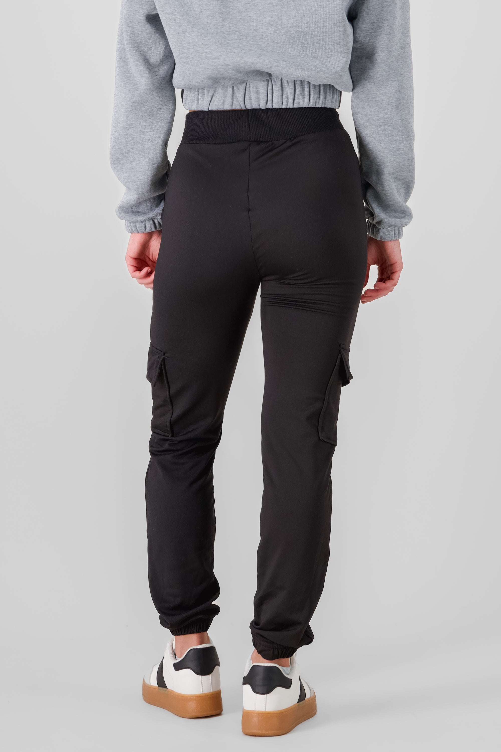 Pants joggers cargo lisos NEGRO