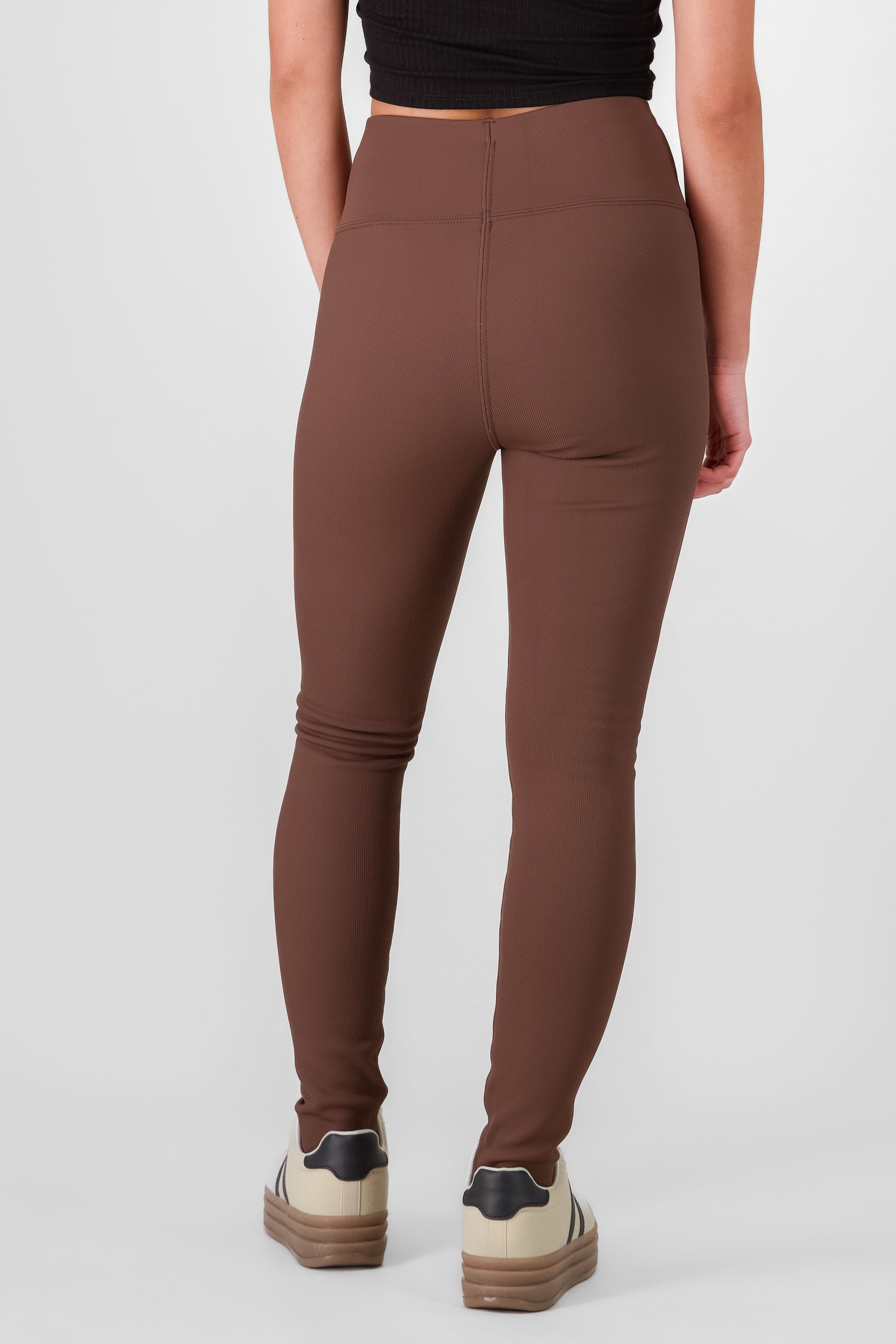 Leggings con peluche lisos CAFE