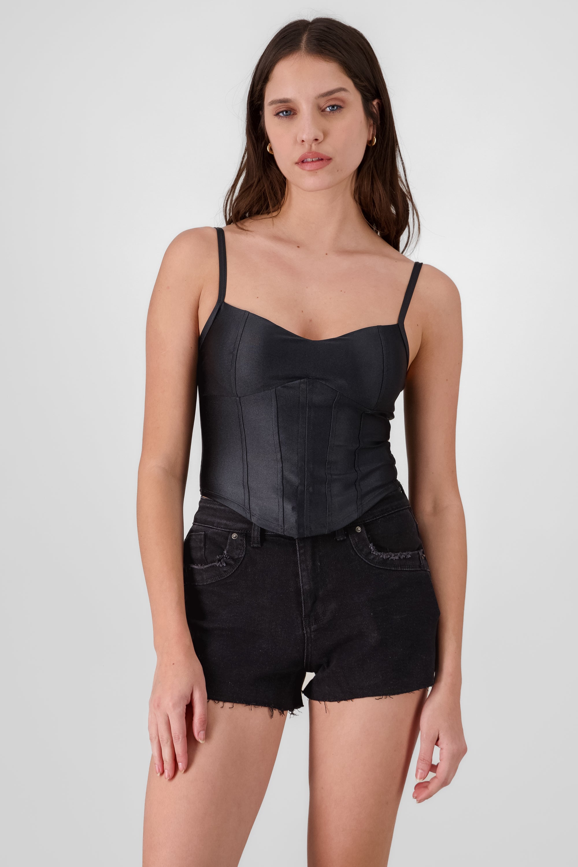 Top corset tirantes NEGRO