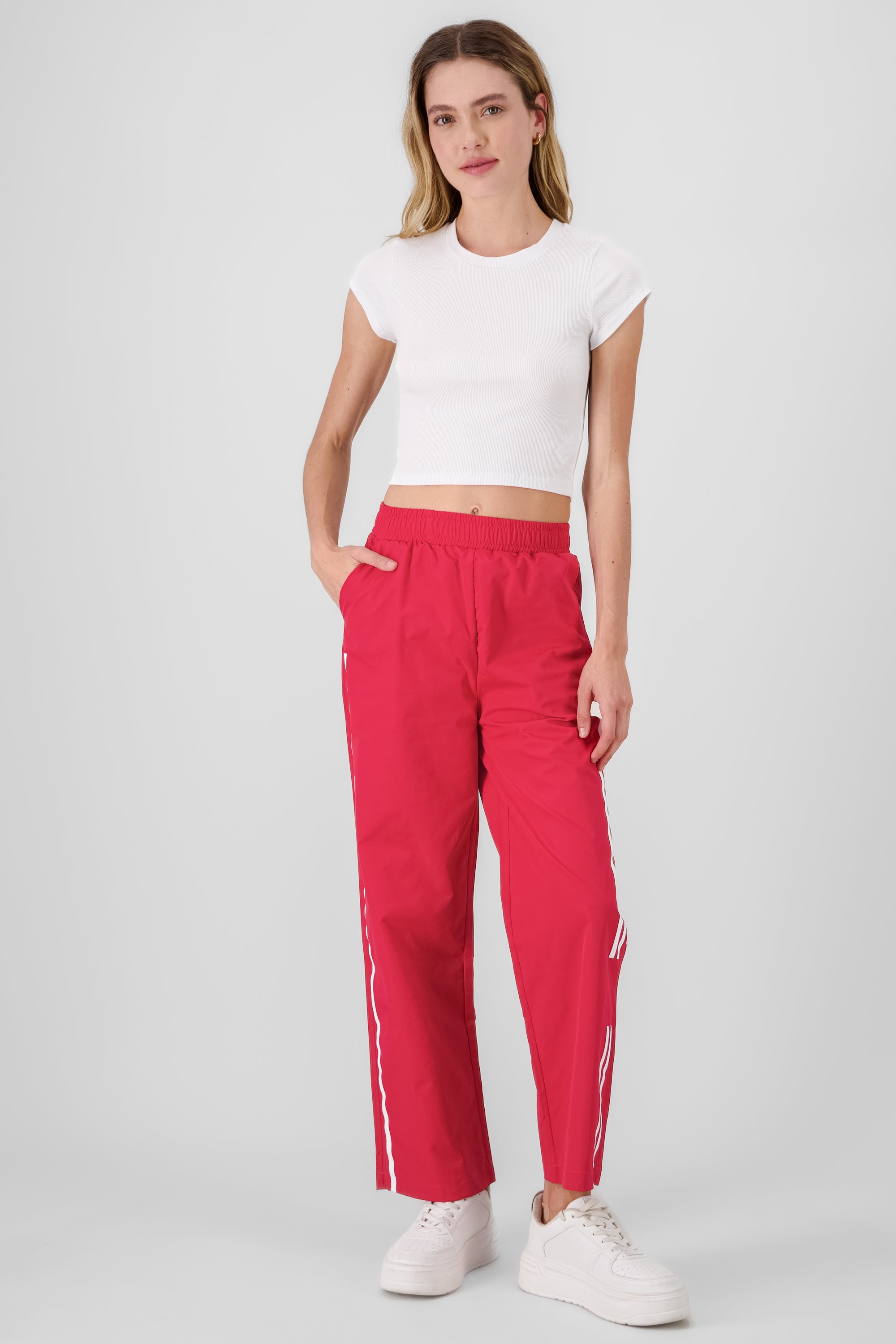 Pantalon amplio lineas ROJO