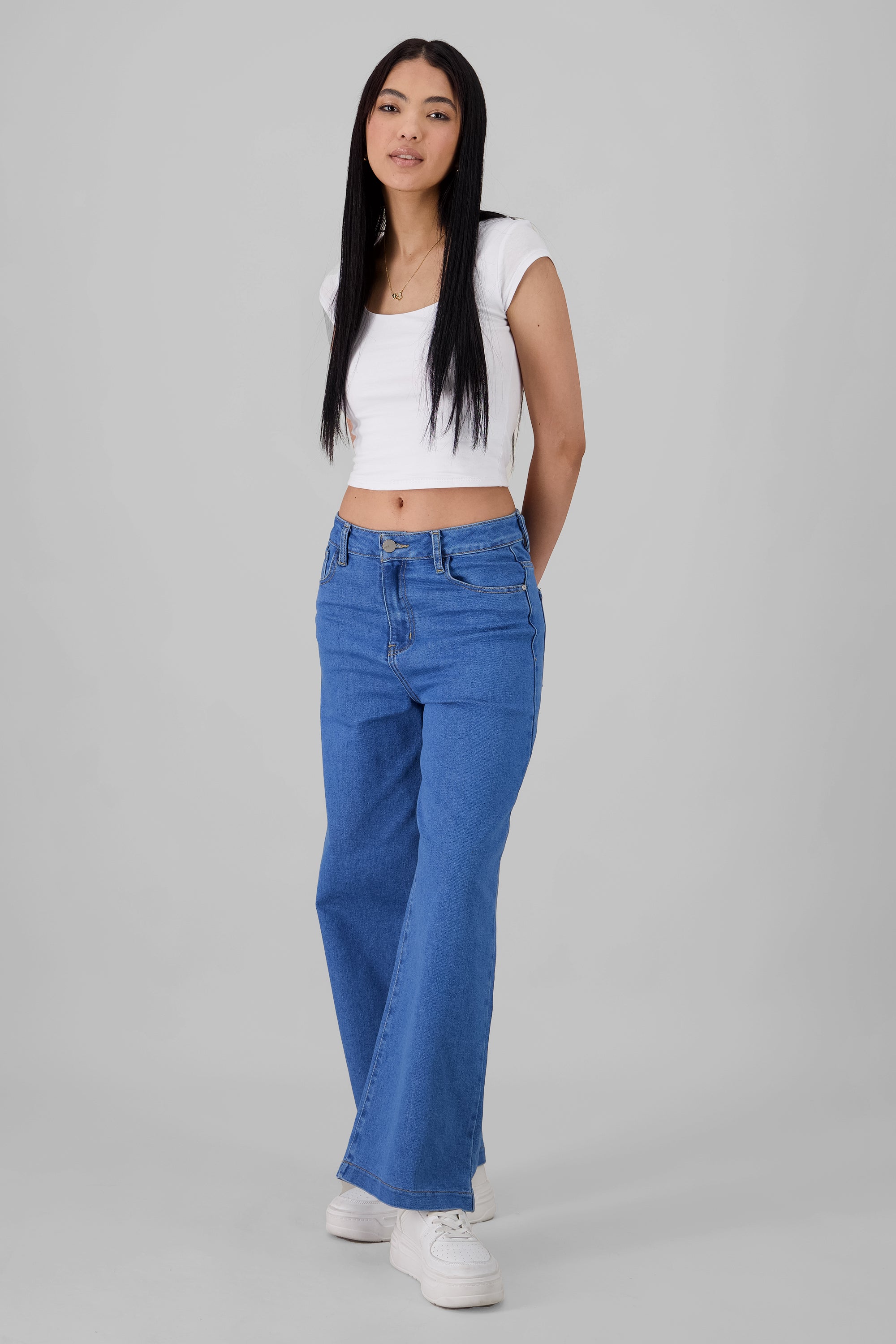 Jeans wide leg comfort MEDIUM WASH