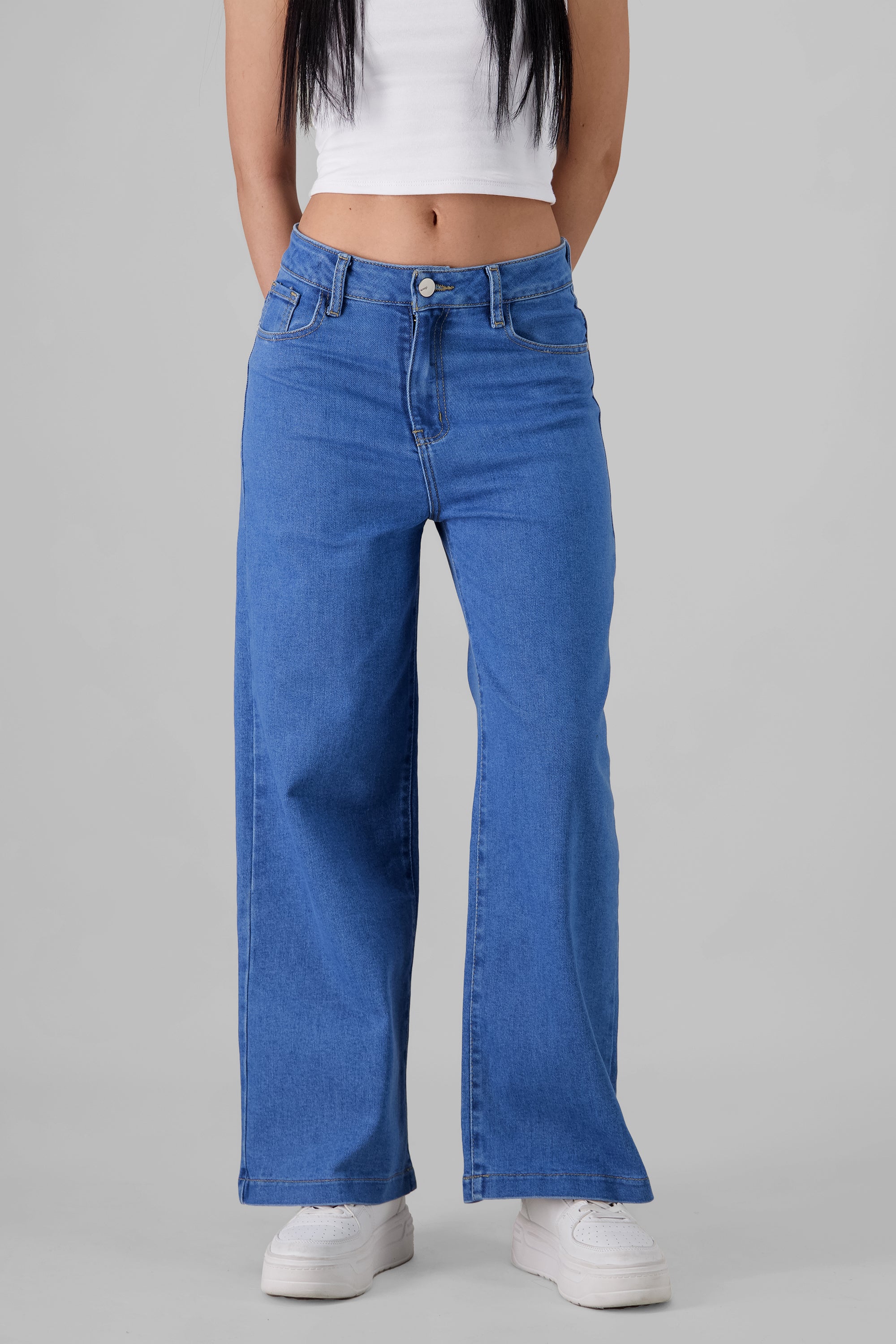 Jeans wide leg comfort MEDIUM WASH