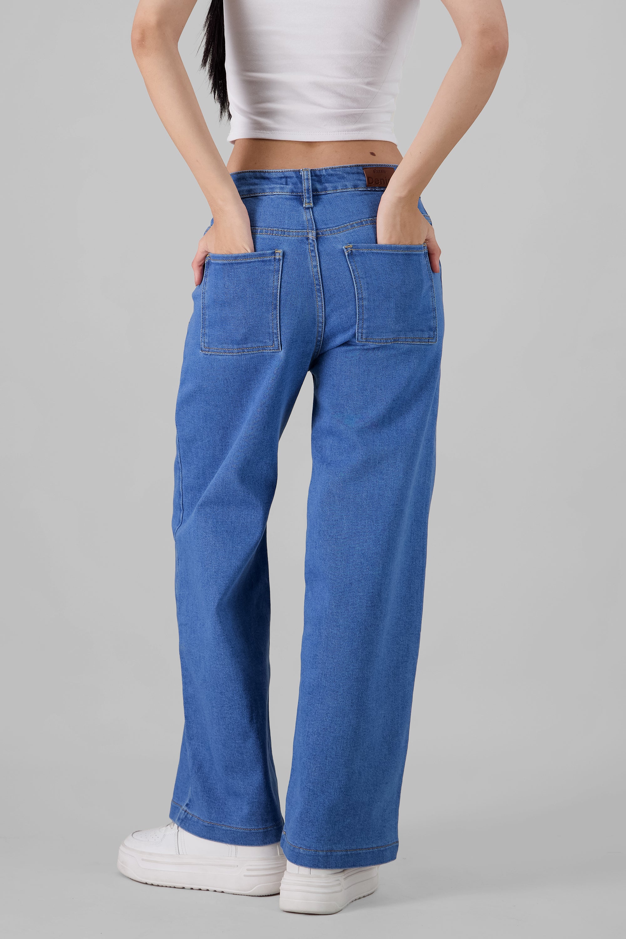 Jeans wide leg comfort MEDIUM WASH