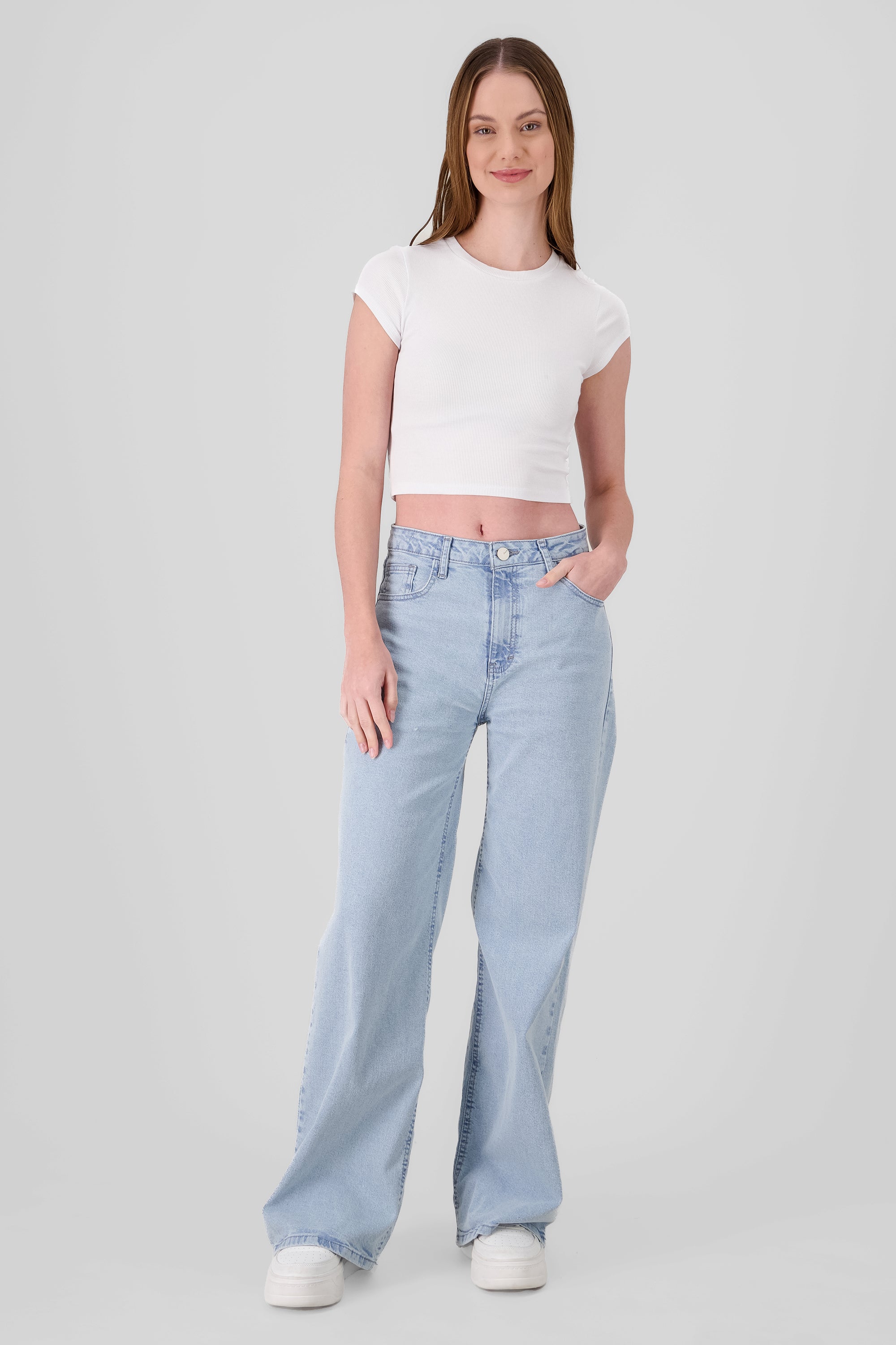 Jeans wide leg pierna ancha ACID LIGHT