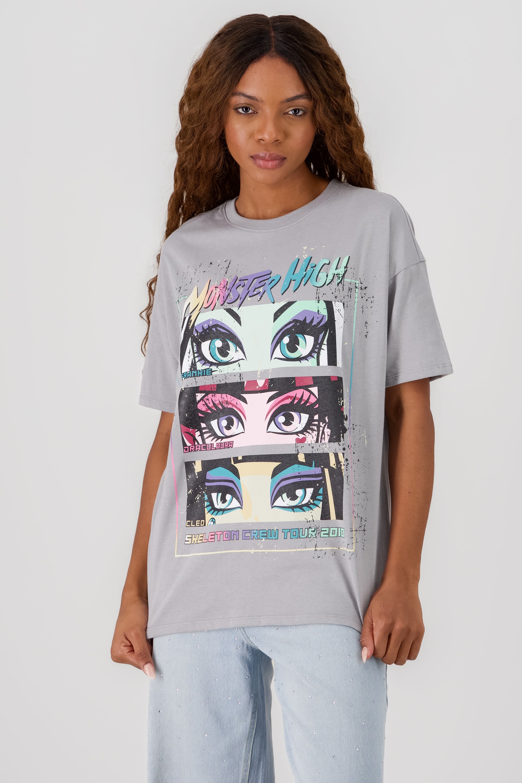 Playera over ojo monster high GRIS