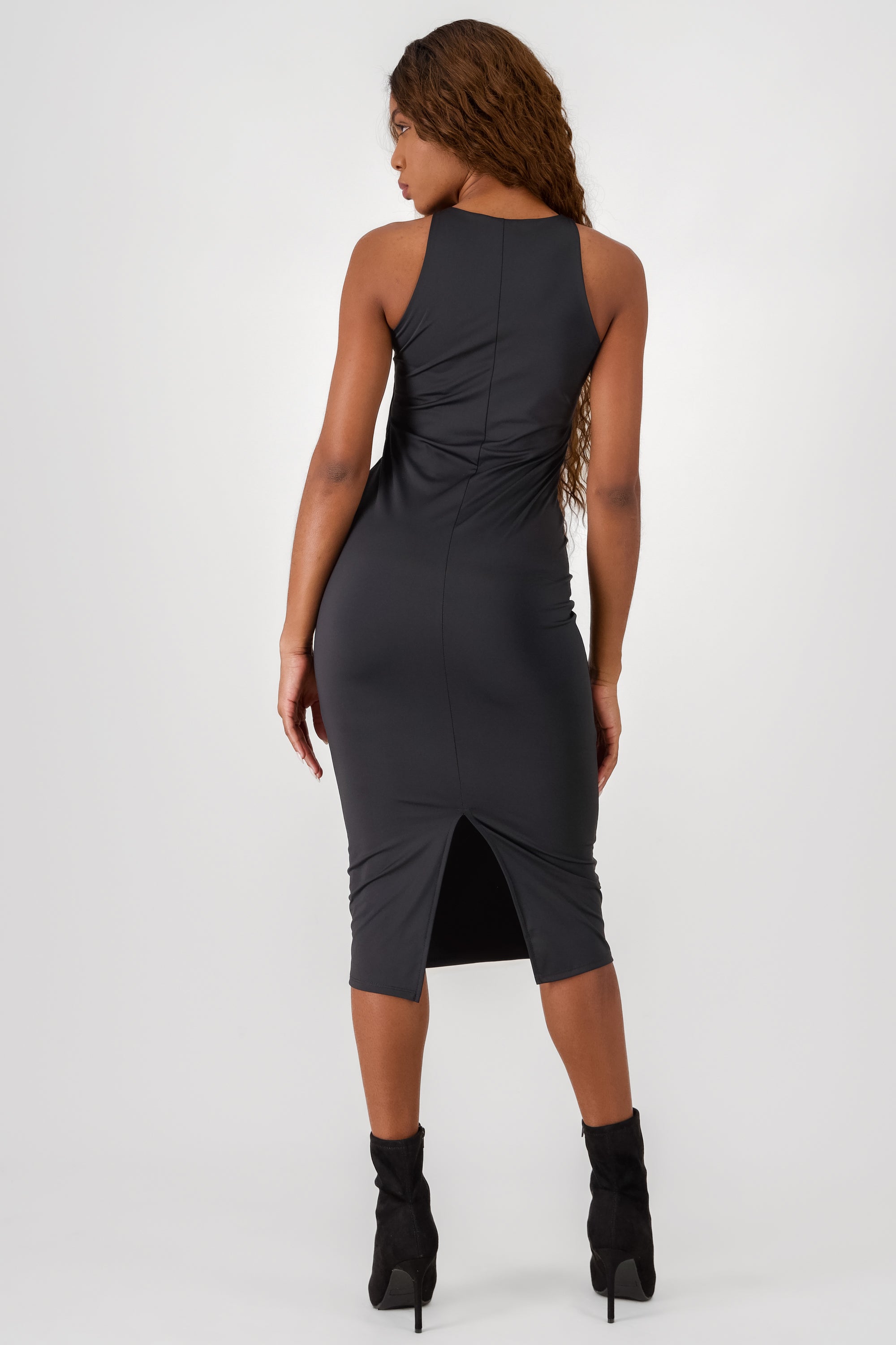 Vestido bodycon halter NEGRO