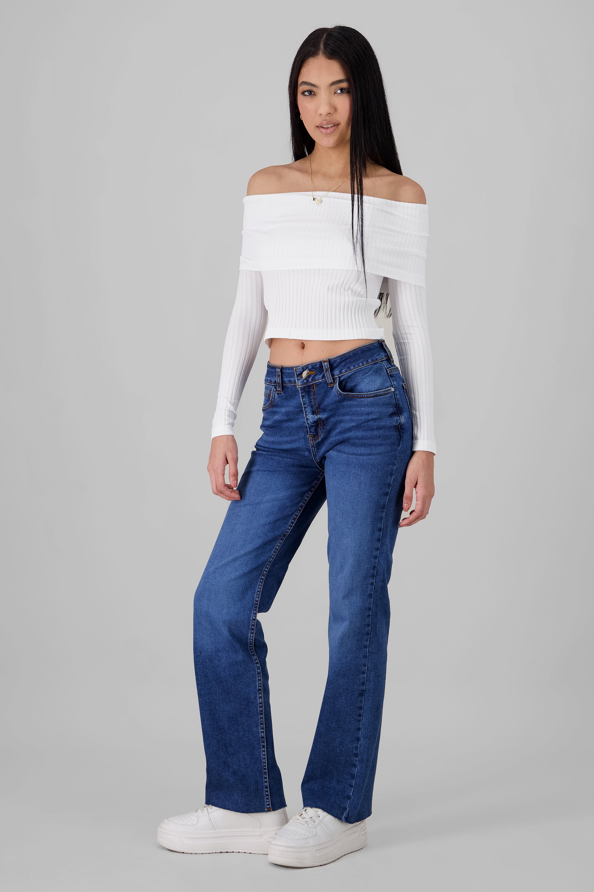 Jeans bootcut slit MEDIUM WASH