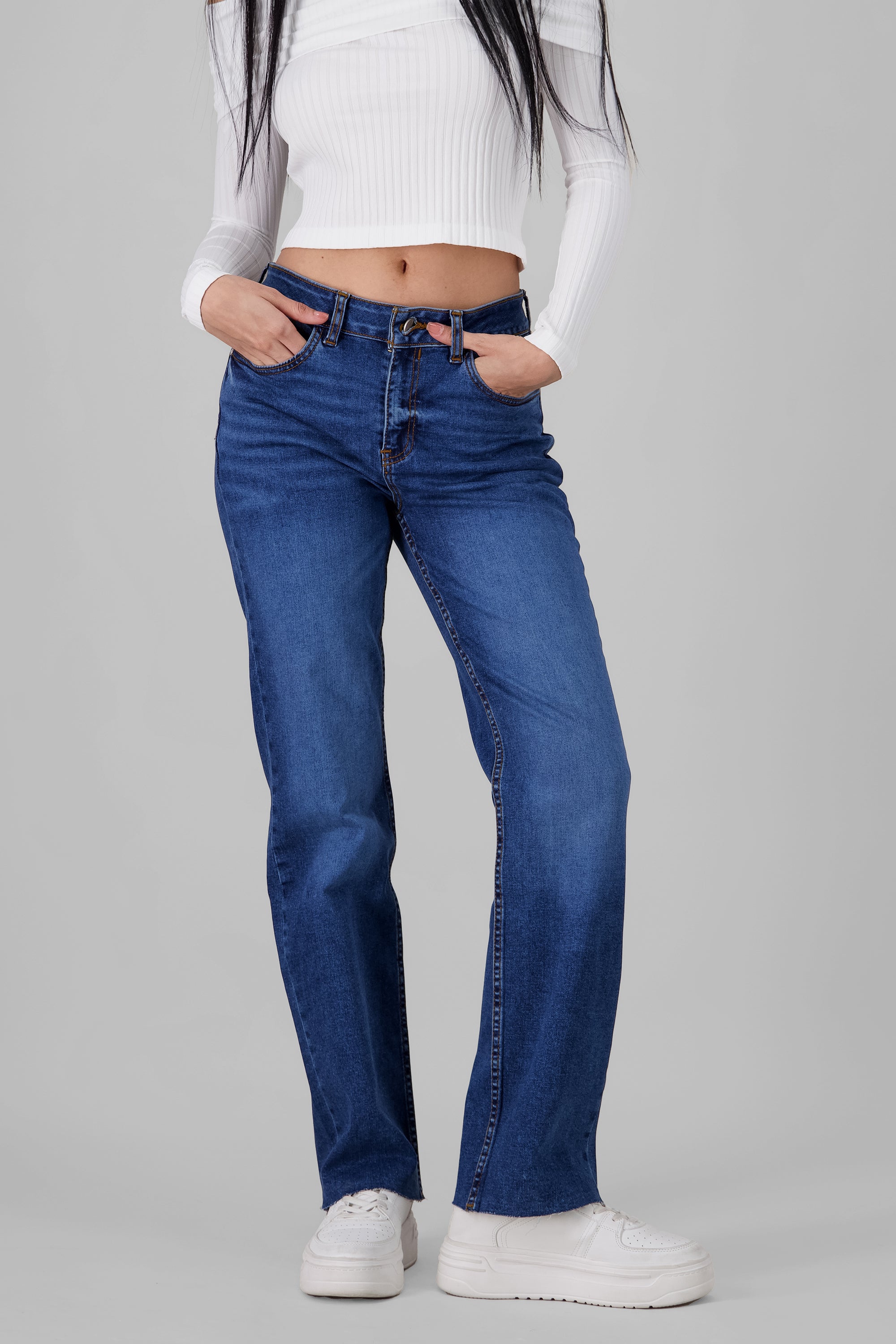 Jeans bootcut slit MEDIUM WASH