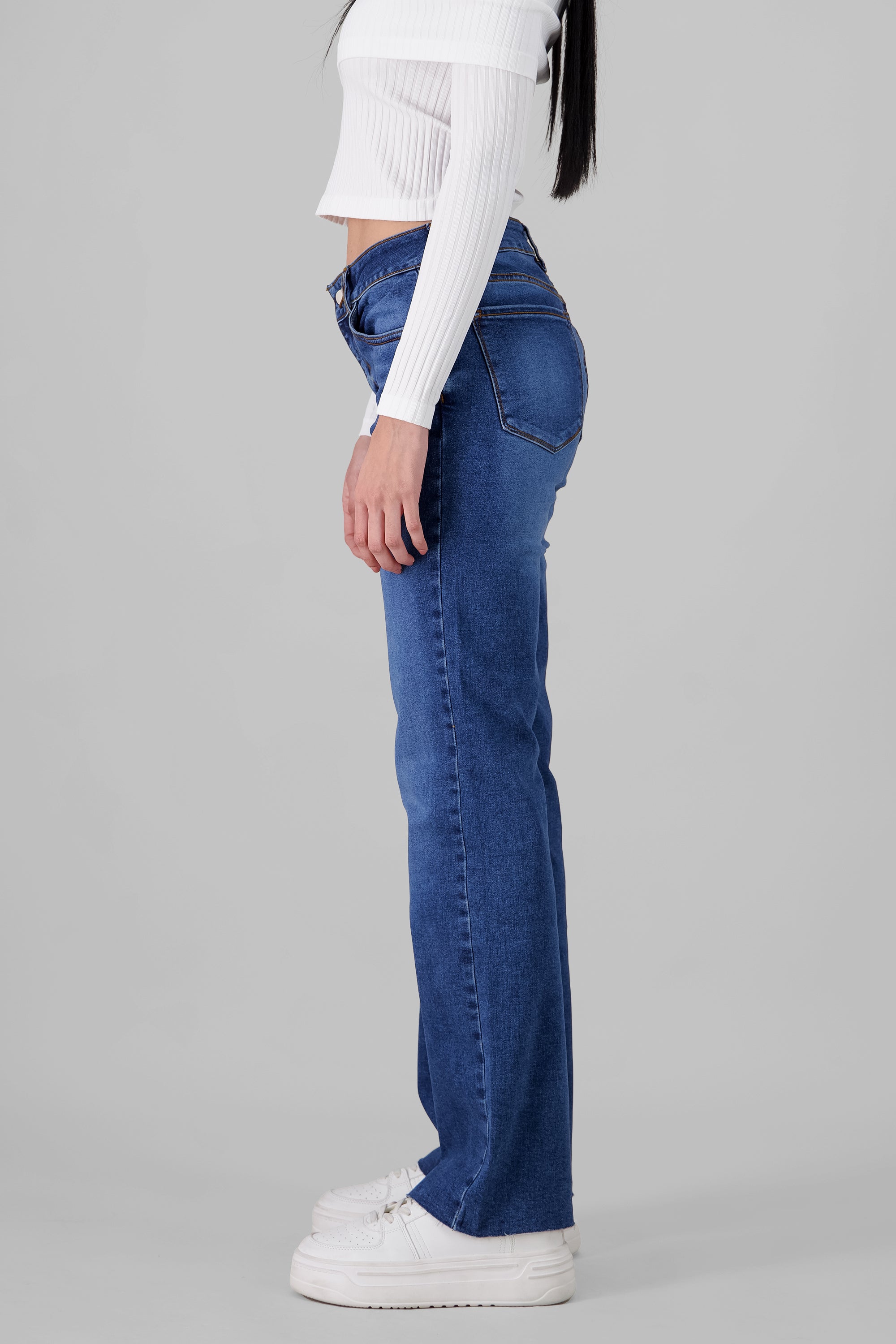 Jeans bootcut slit MEDIUM WASH