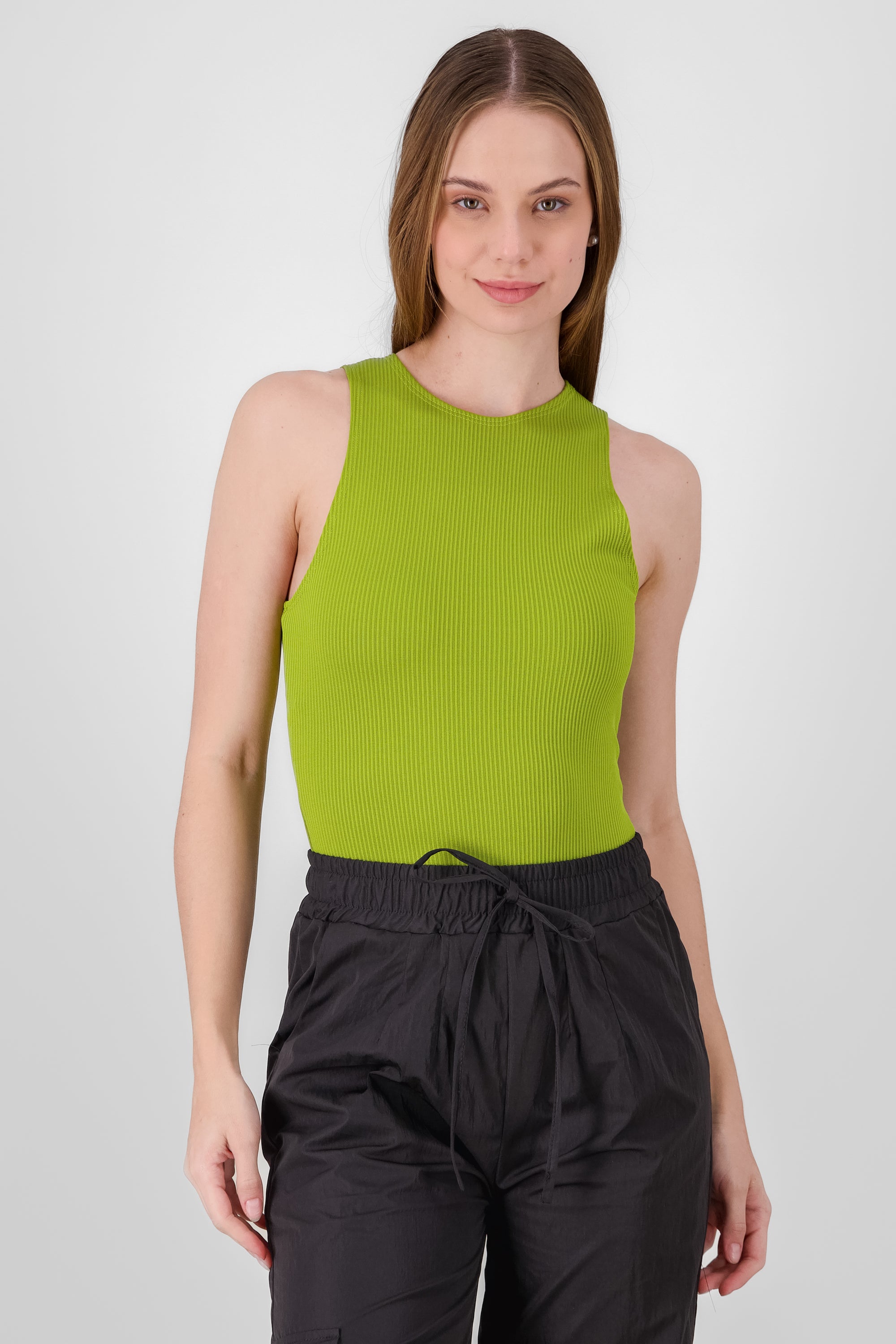 Bodysuit rib sin mangas VERDE LIMA