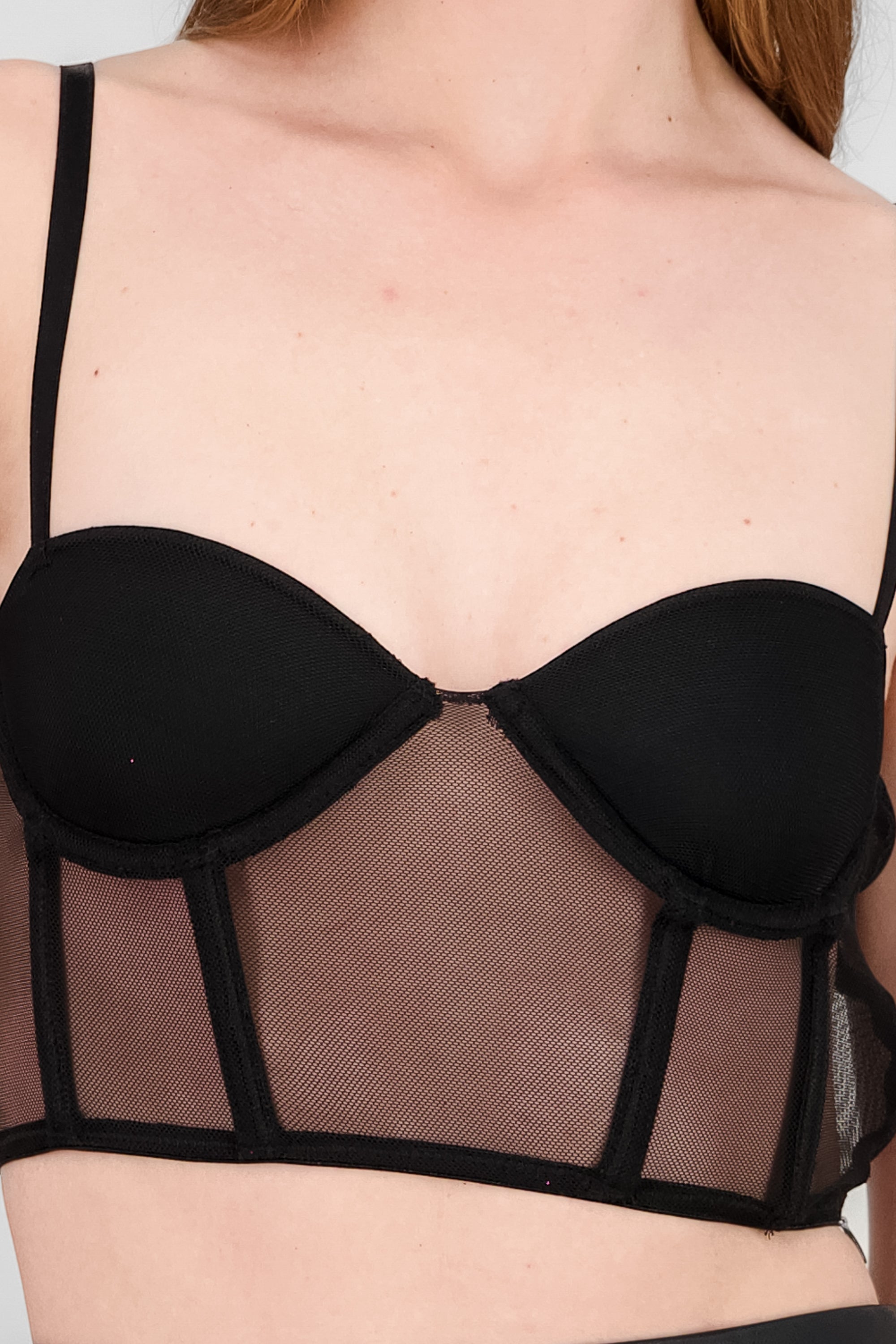 Corset con copas mesh