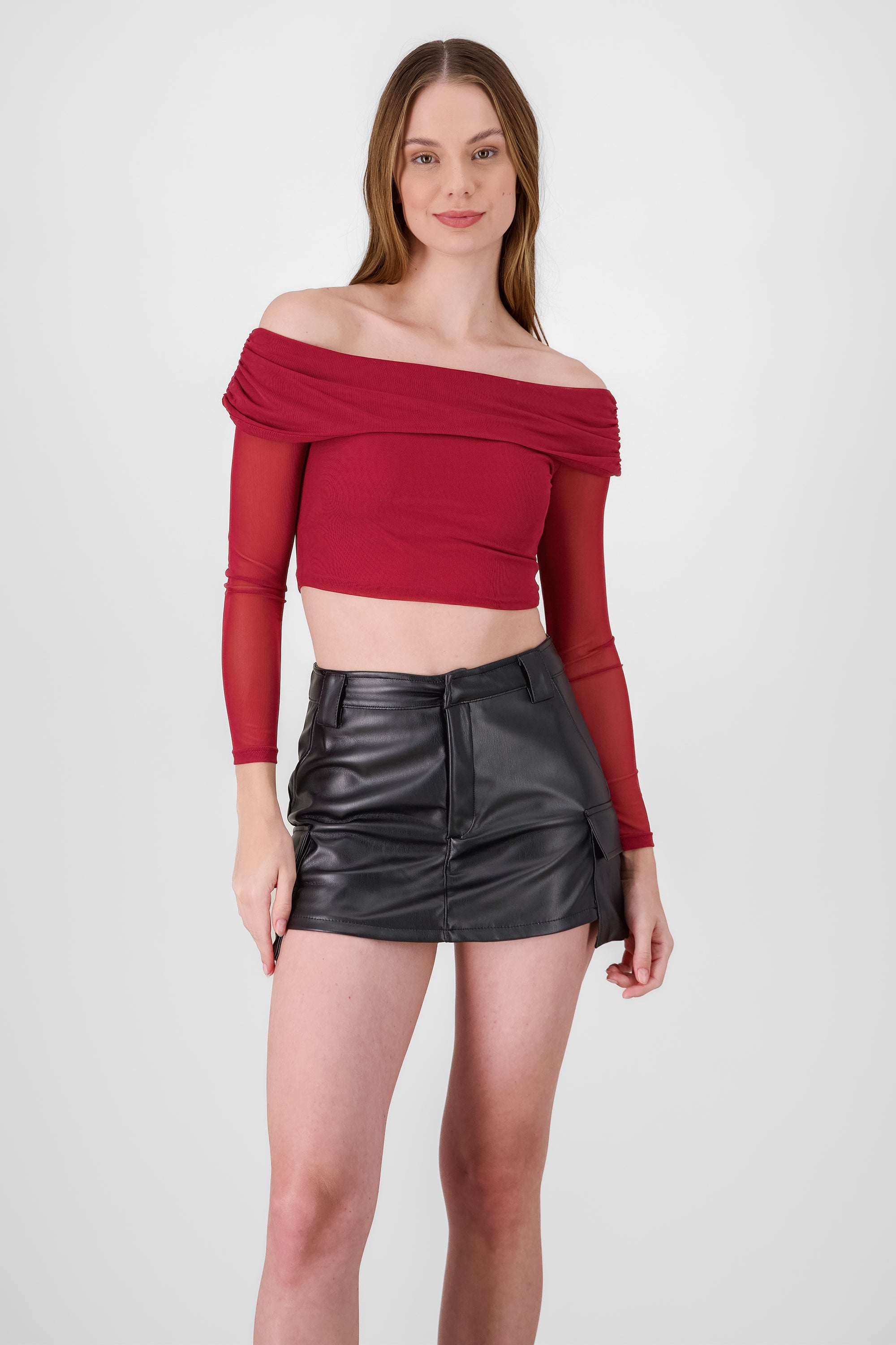 Top manga larga off shoulder CIRUELA