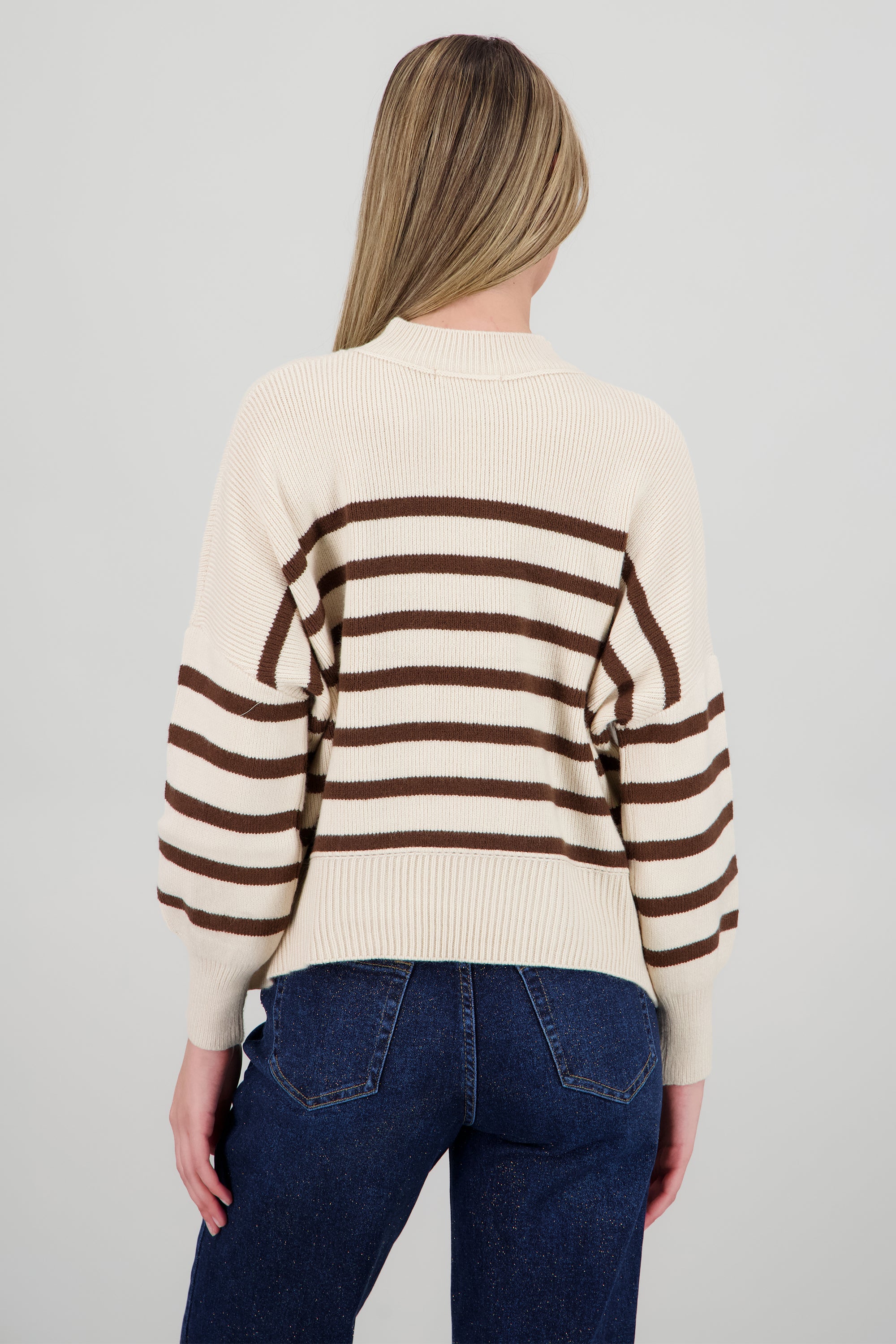 Sueter suave rayas CAFE COMBO