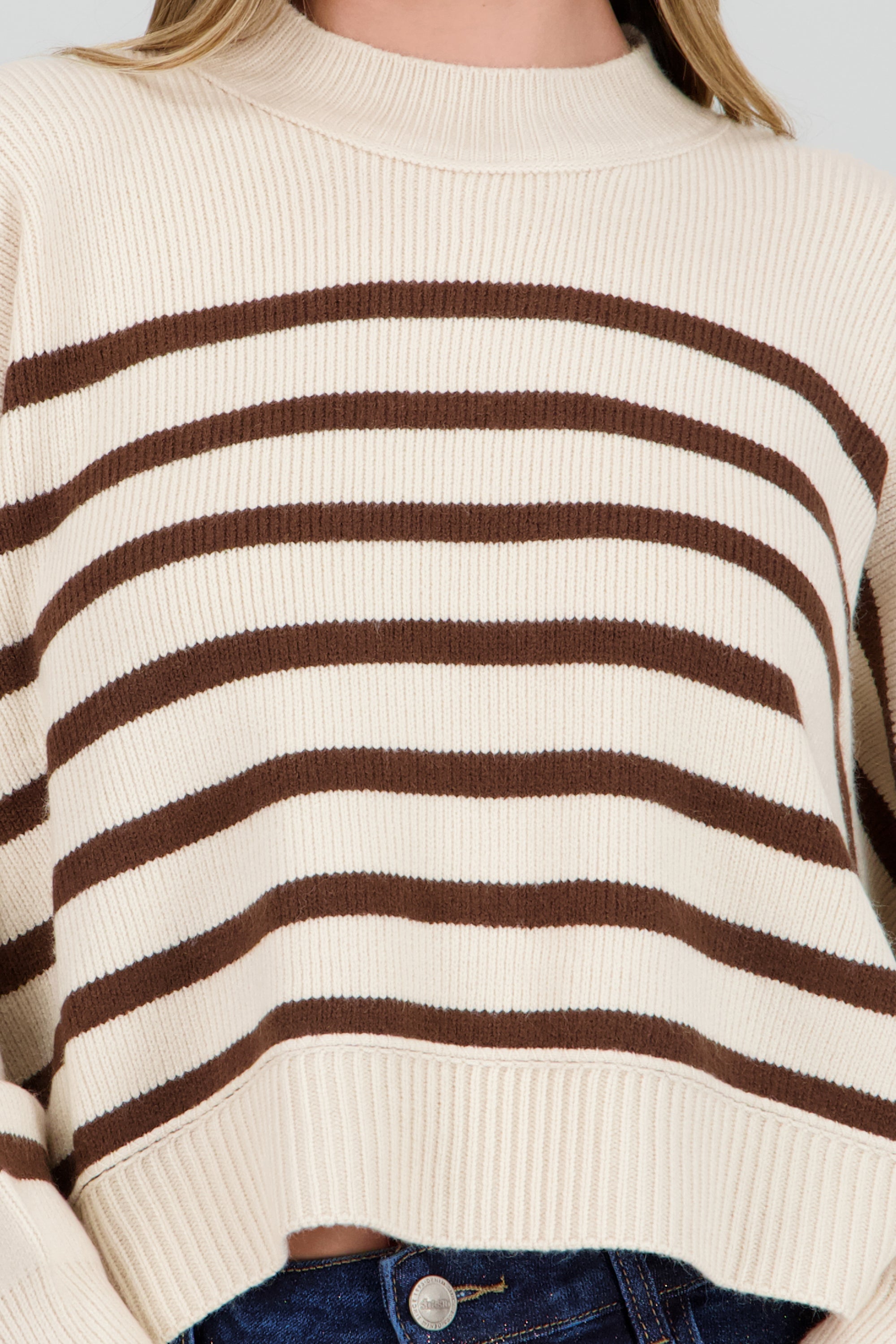Sueter suave rayas CAFE COMBO