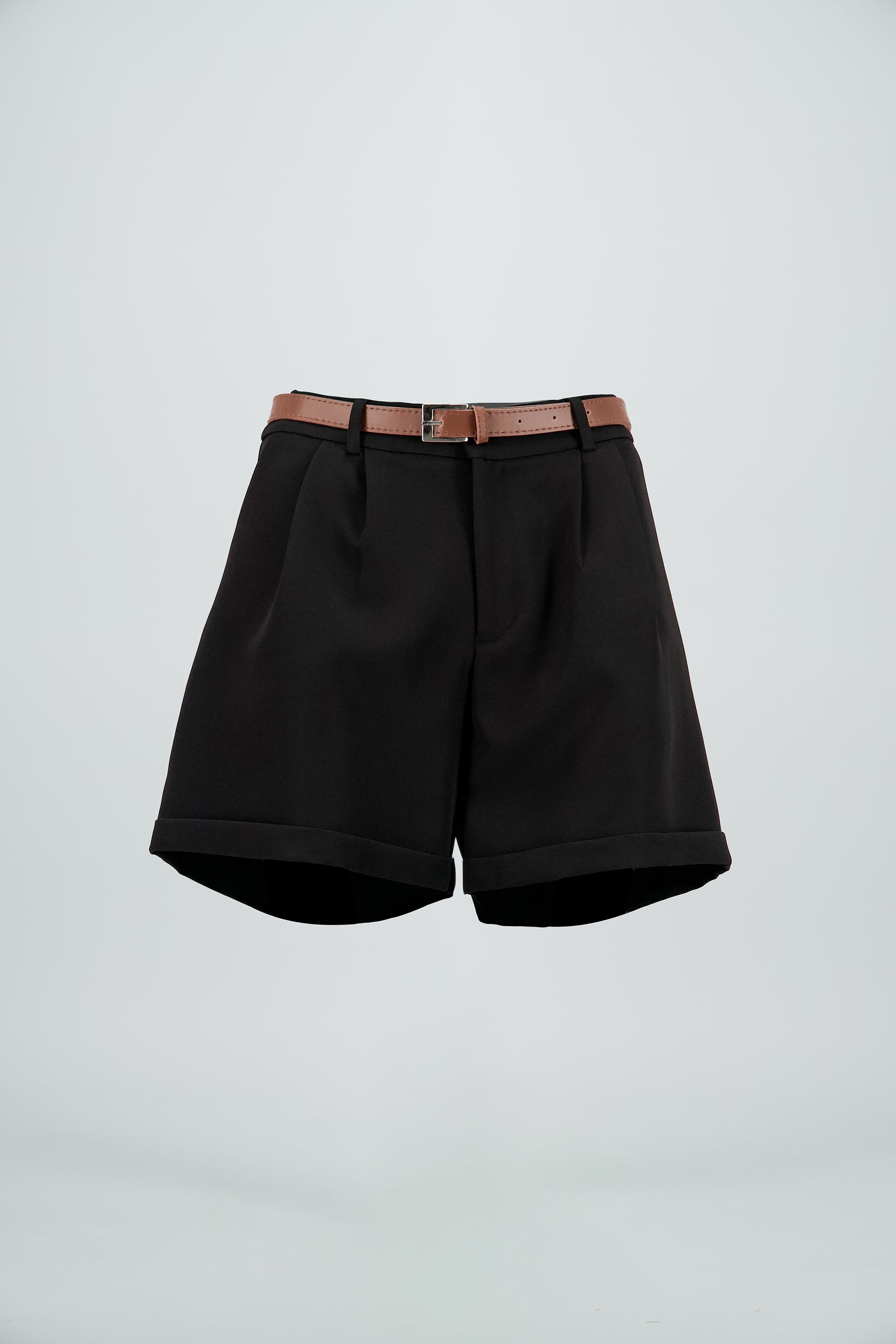Shorts valenciana cinturon NEGRO