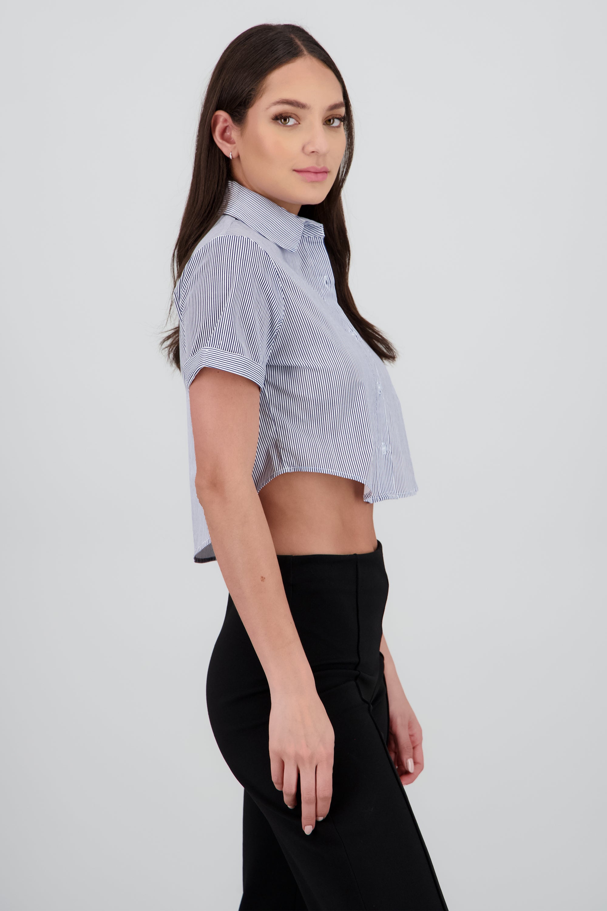 Camisa crop manga corta MARINO
