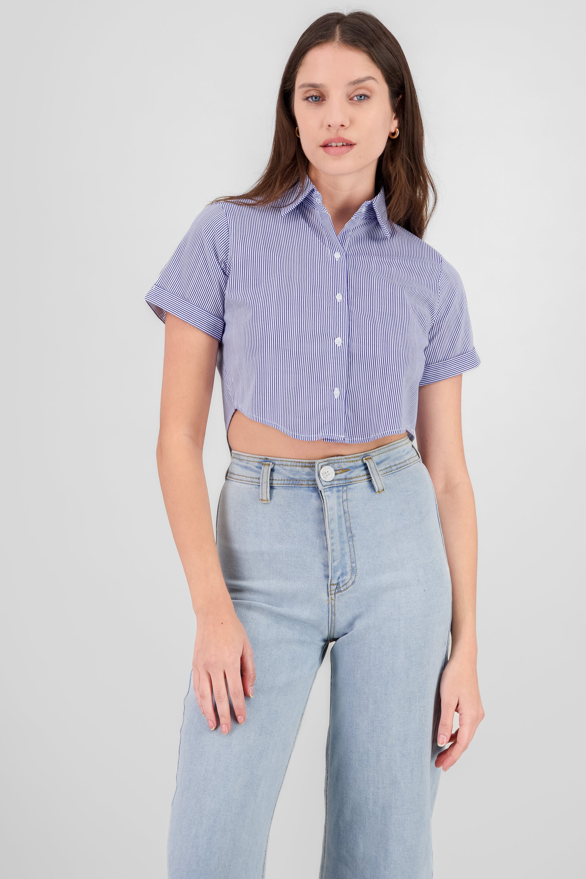 Camisa crop manga corta MARINO COMBO