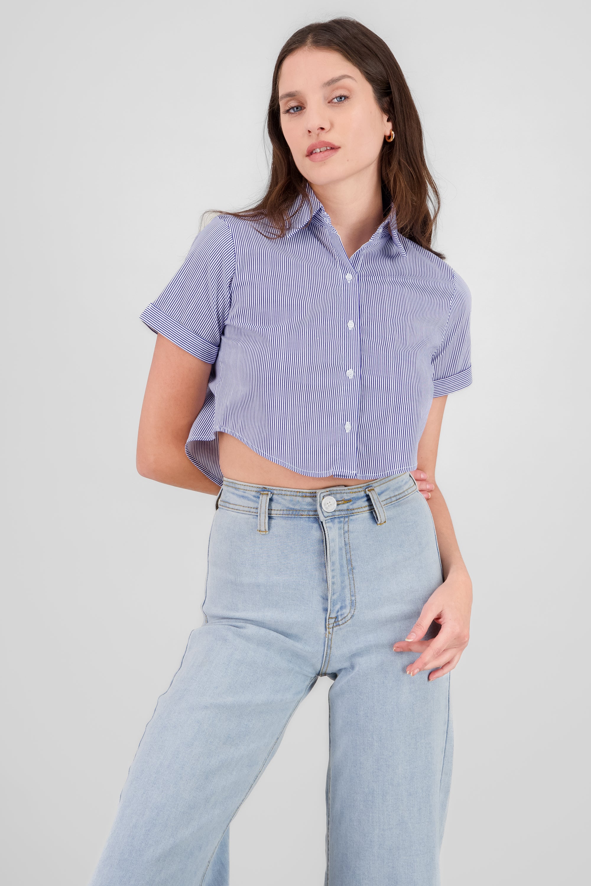 Camisa crop manga corta MARINO COMBO