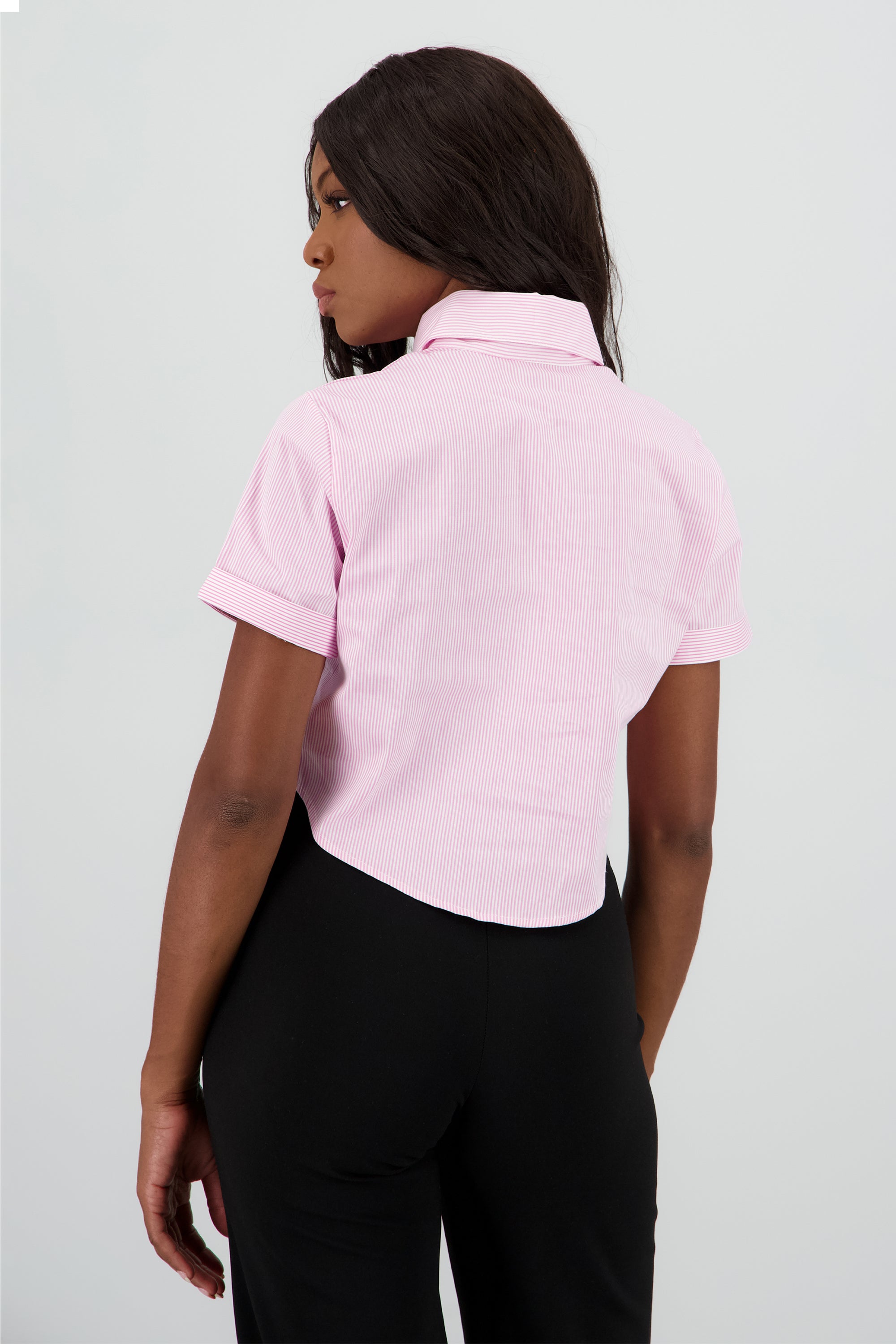 Camisa crop manga corta ROSA COMBO