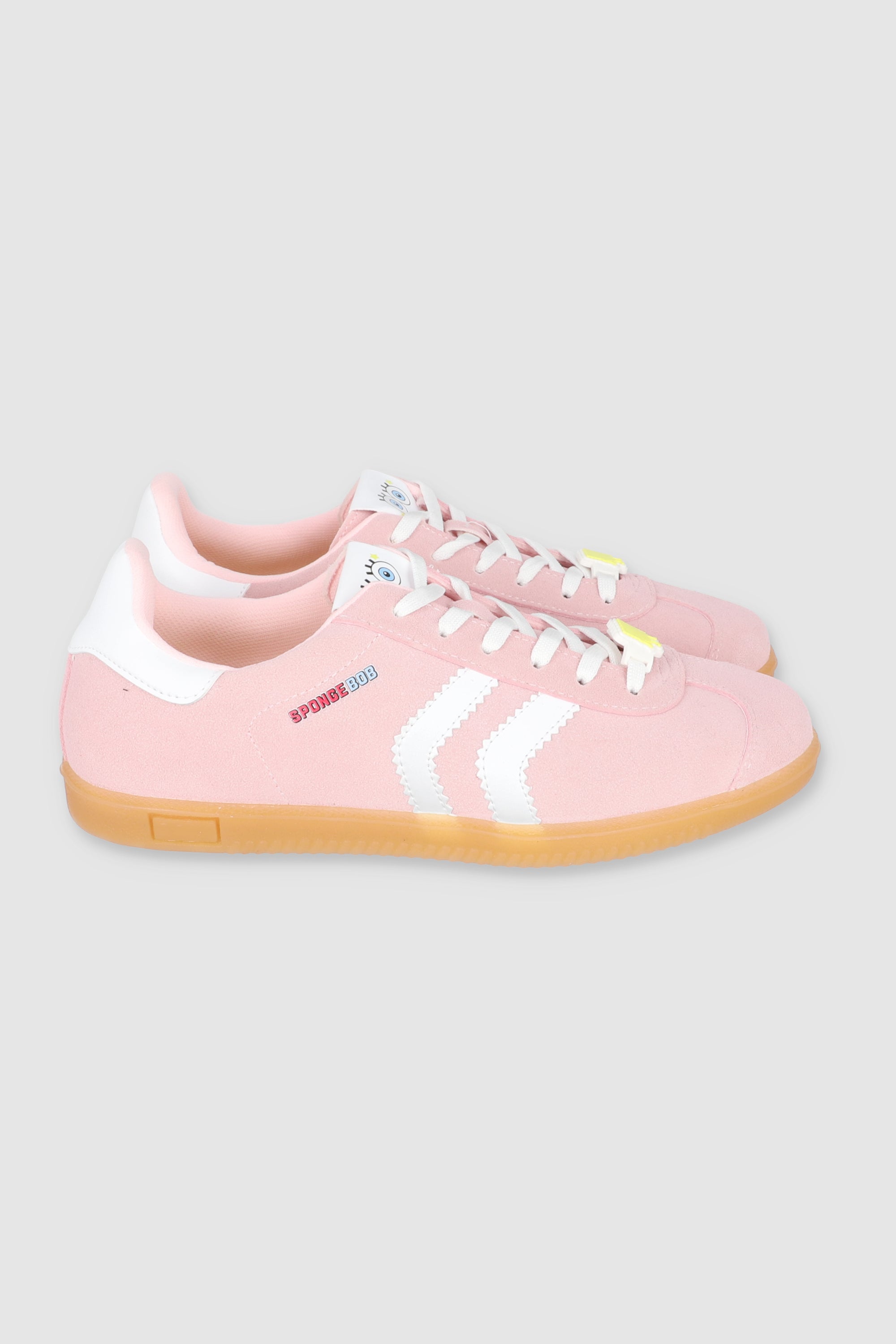 tenis casual doble linea bon esponja ROSA