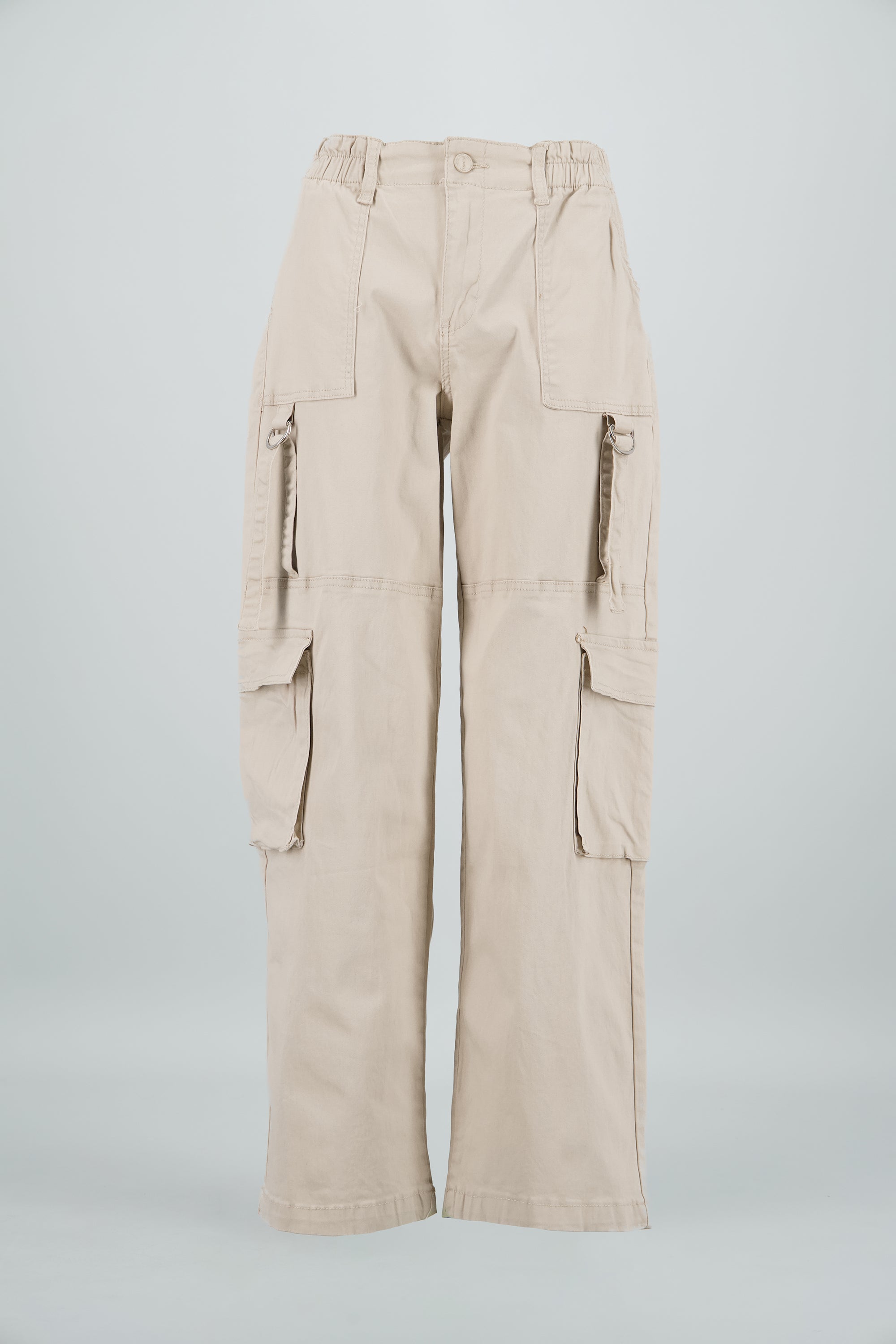 Pantalón cargo 3 bolsas tiras HUESO