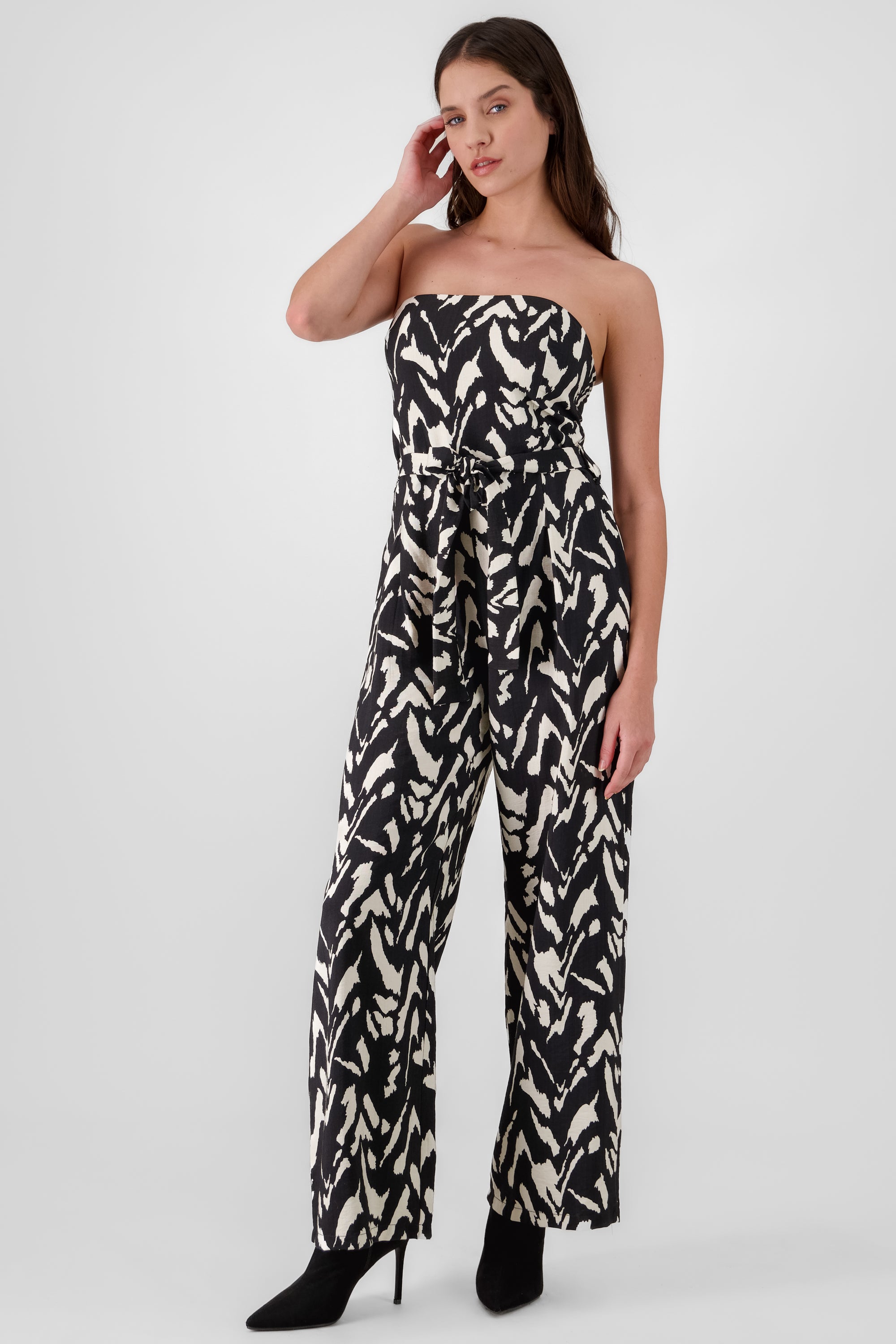 Jumpsuit strapples estampado NEGRO COMBO