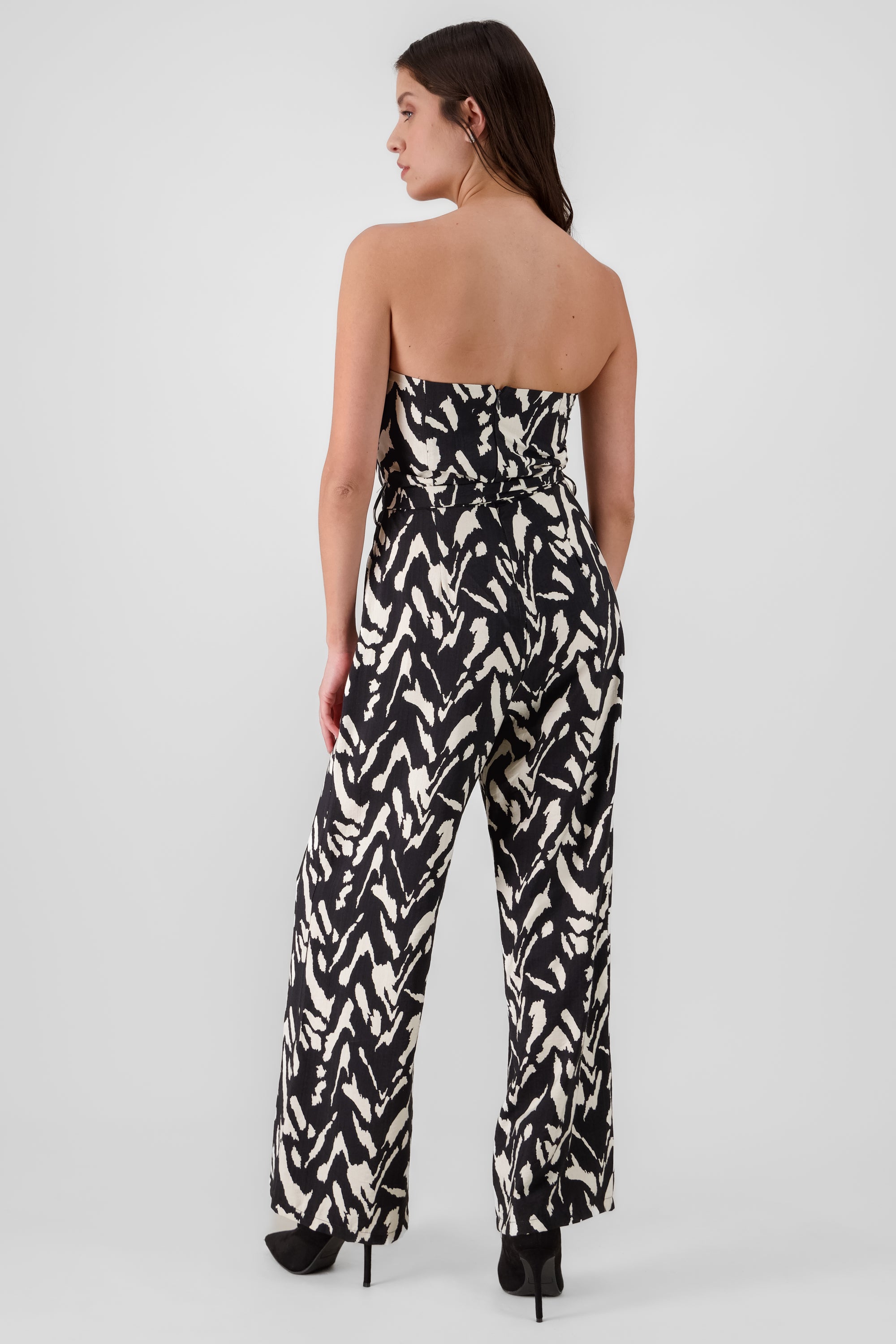 Jumpsuit strapples estampado NEGRO COMBO