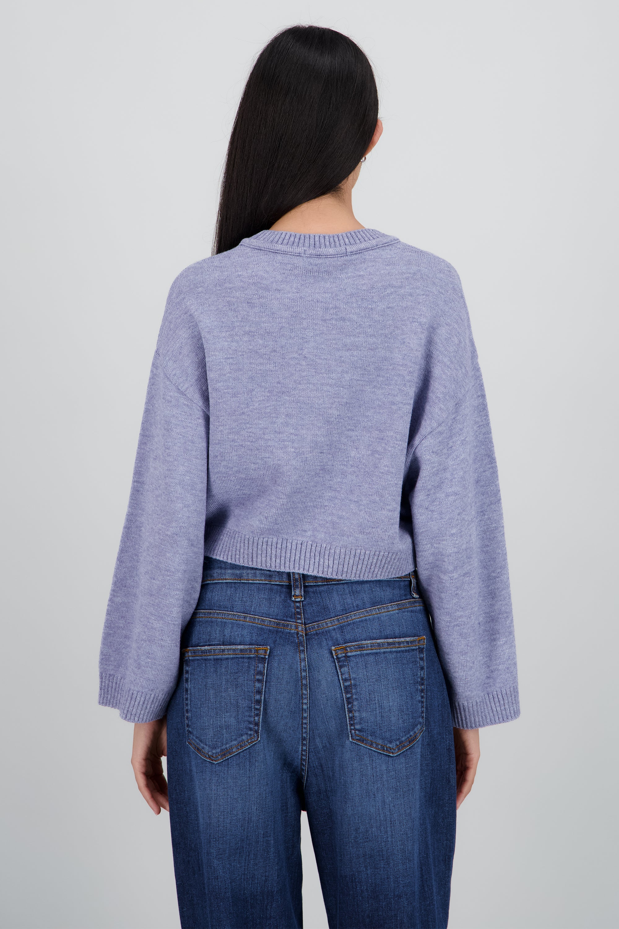 Sueter liso manga larga AZUL COMBO