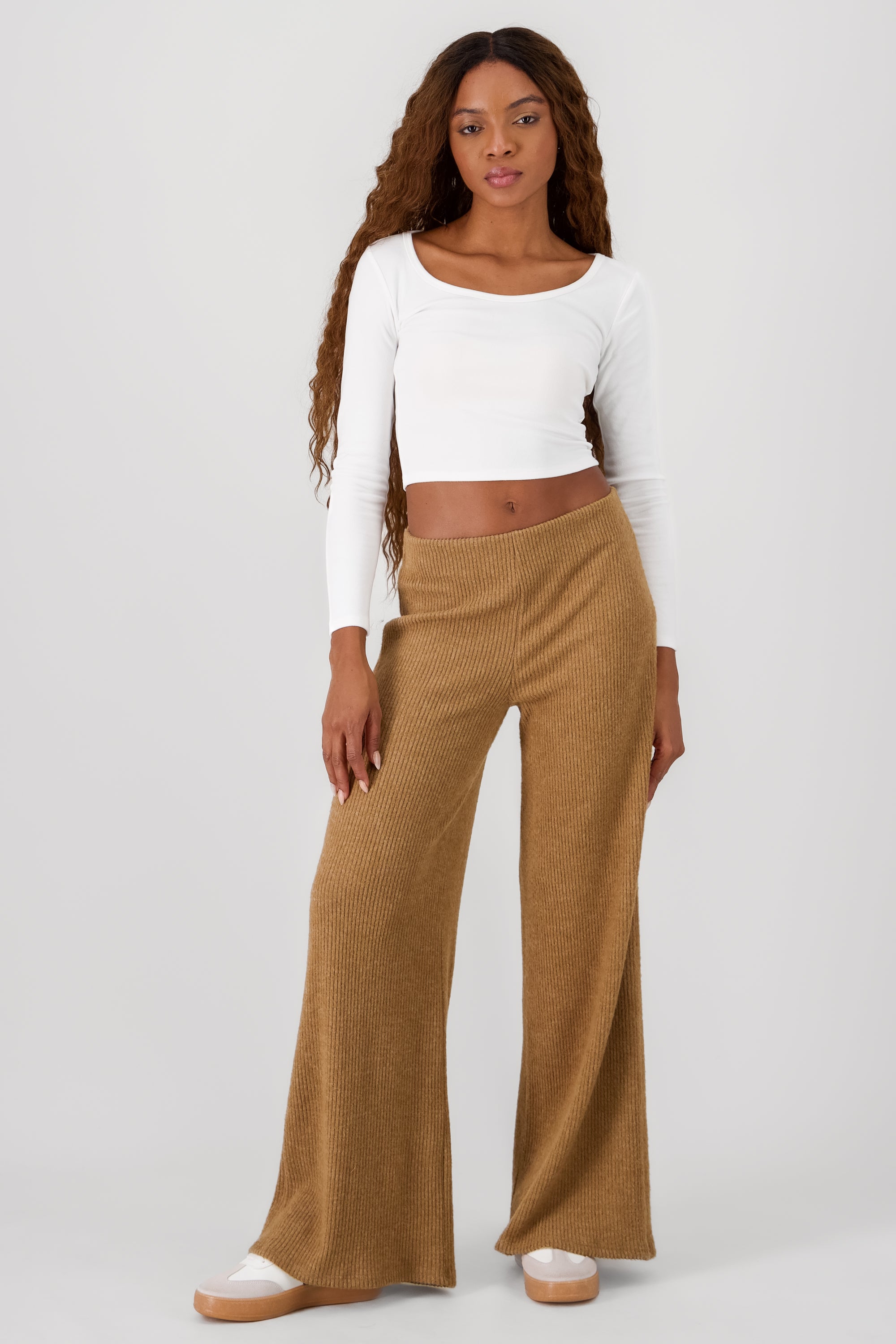 Pantalón amplio rib KHAKI