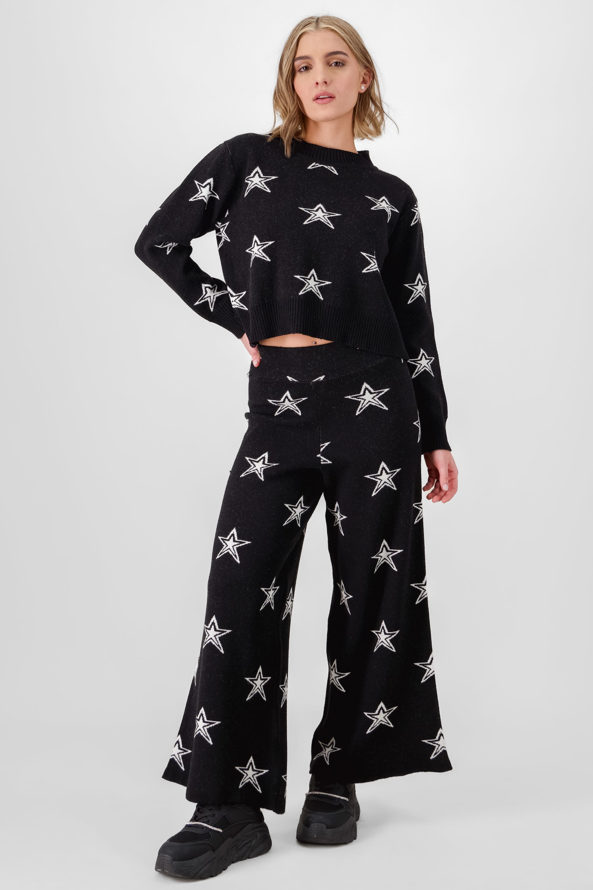 Pants estrellas tejido suave Hypsters NEGRO COMBO