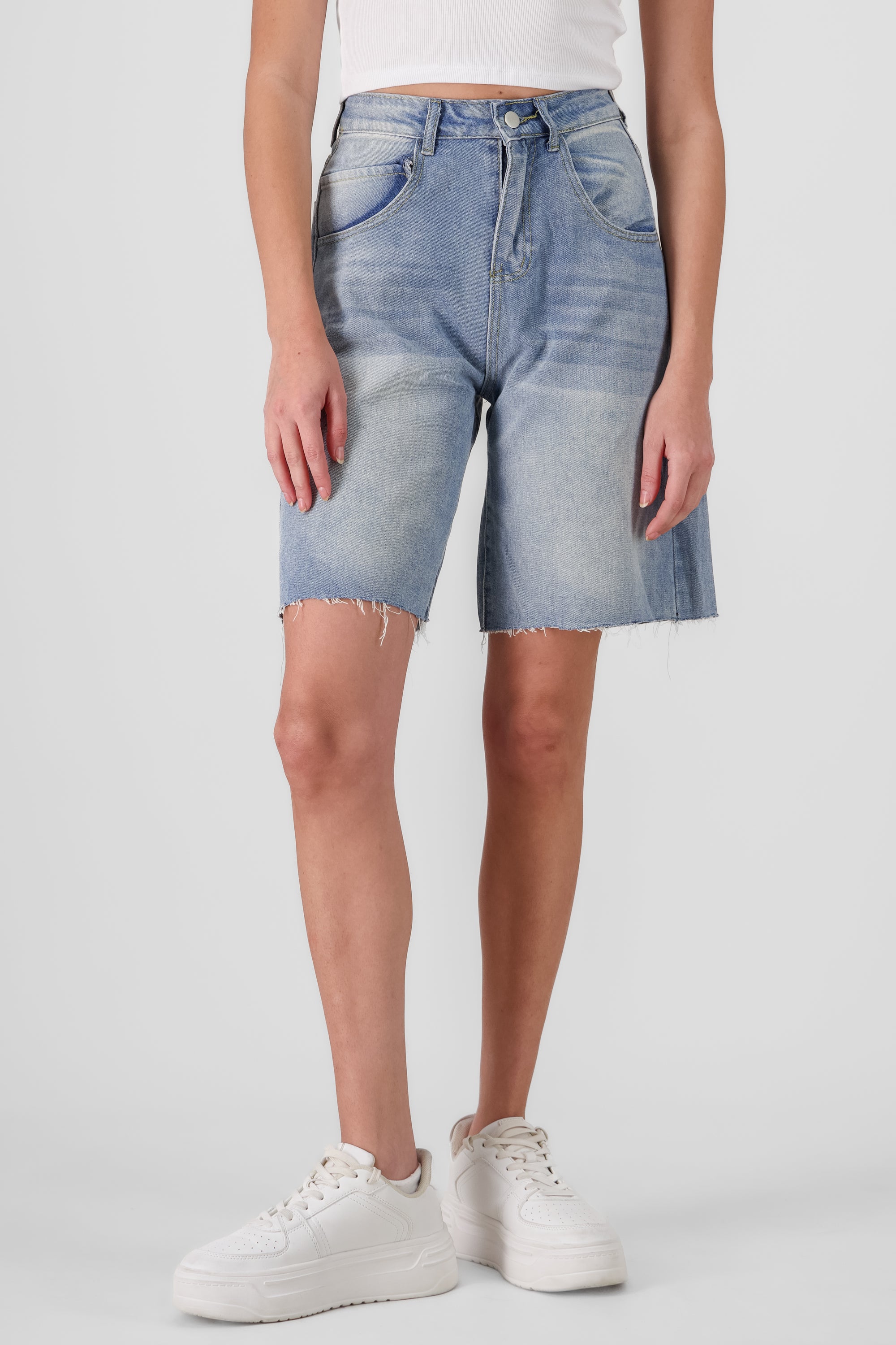 Bermudas denim lisas LIGHT WASH