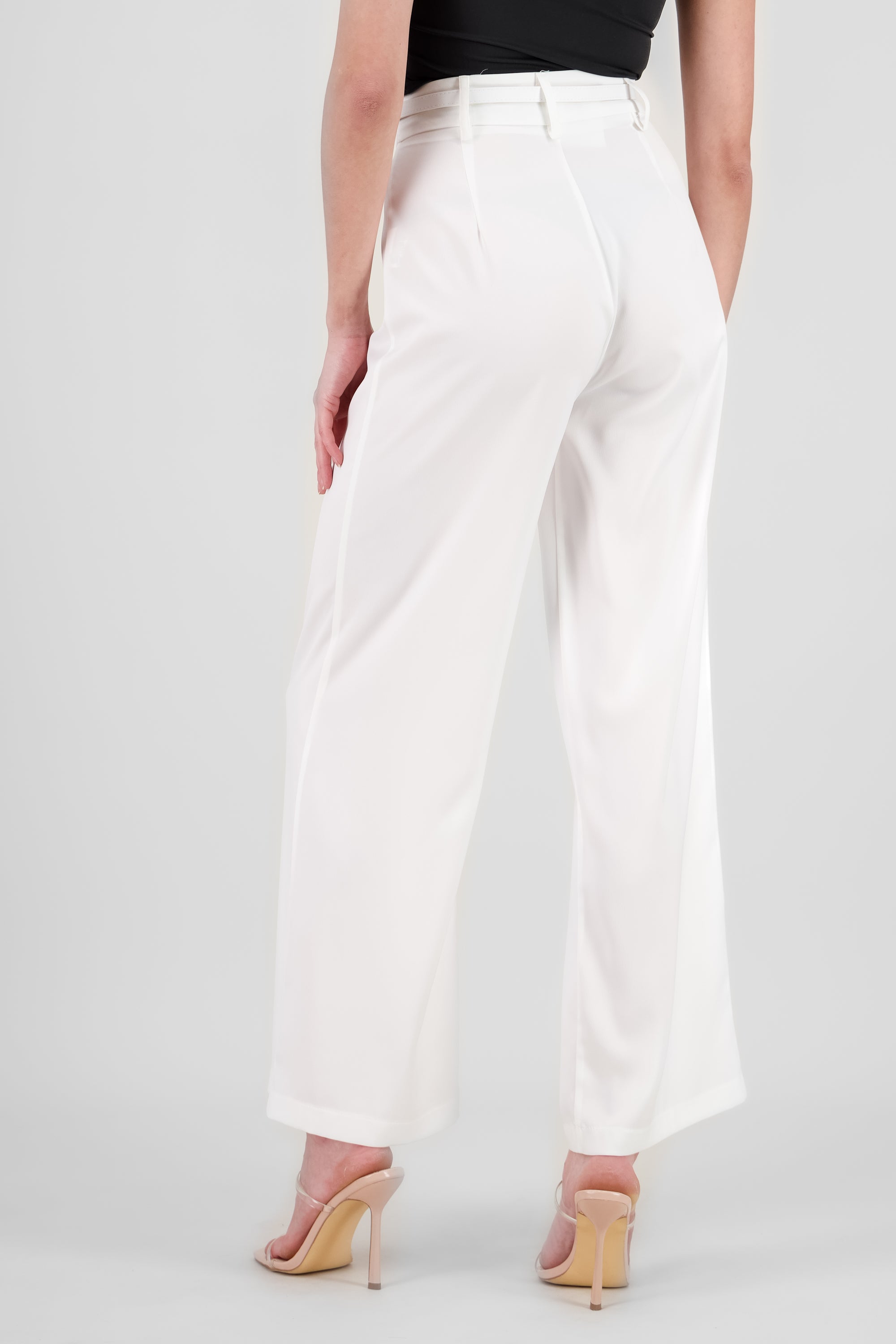 Pantalon satin con lazo Hypsters HUESO