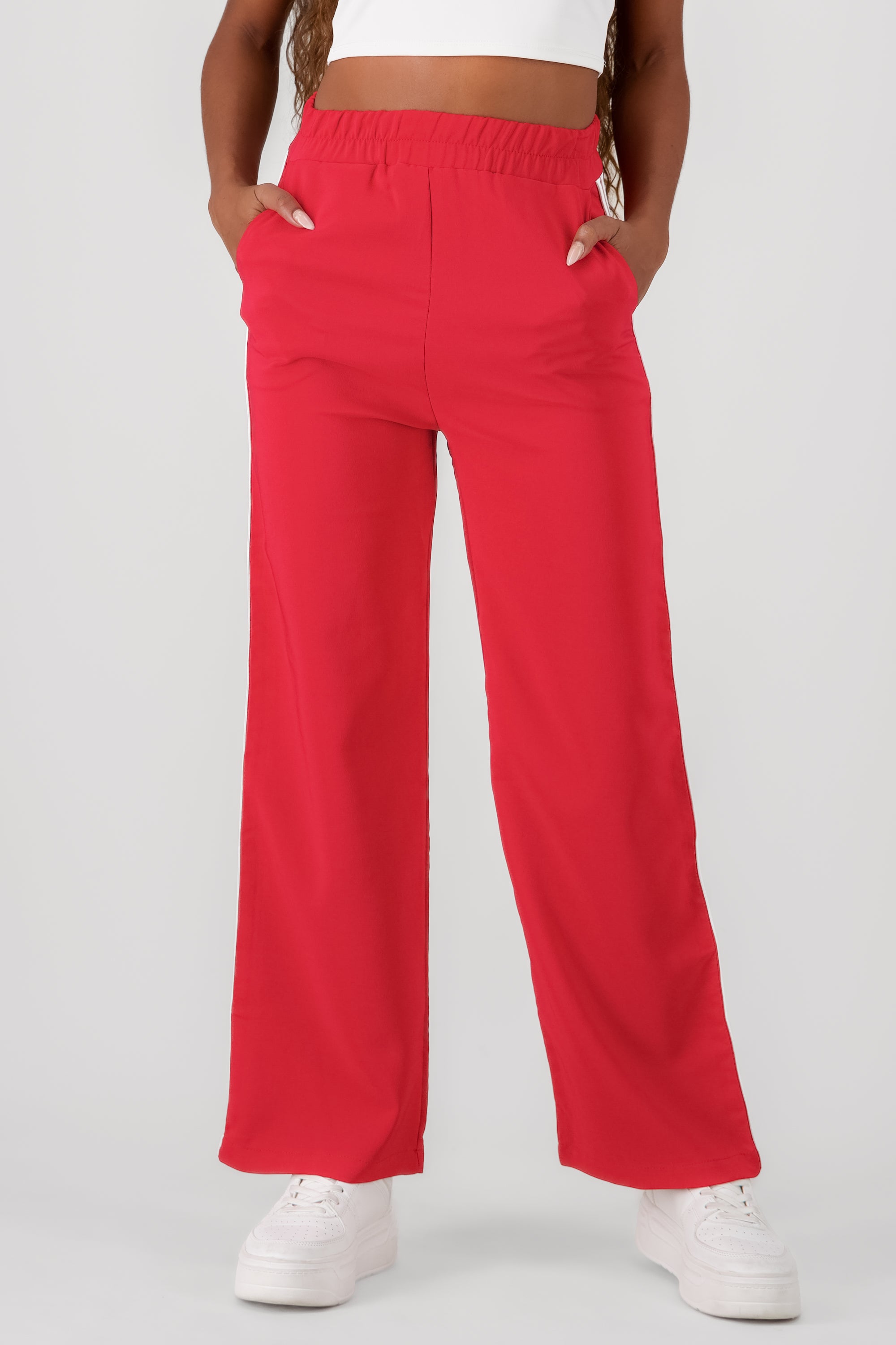 Pantalon recto 2 rayas costado Hypsters ROJO COMBO