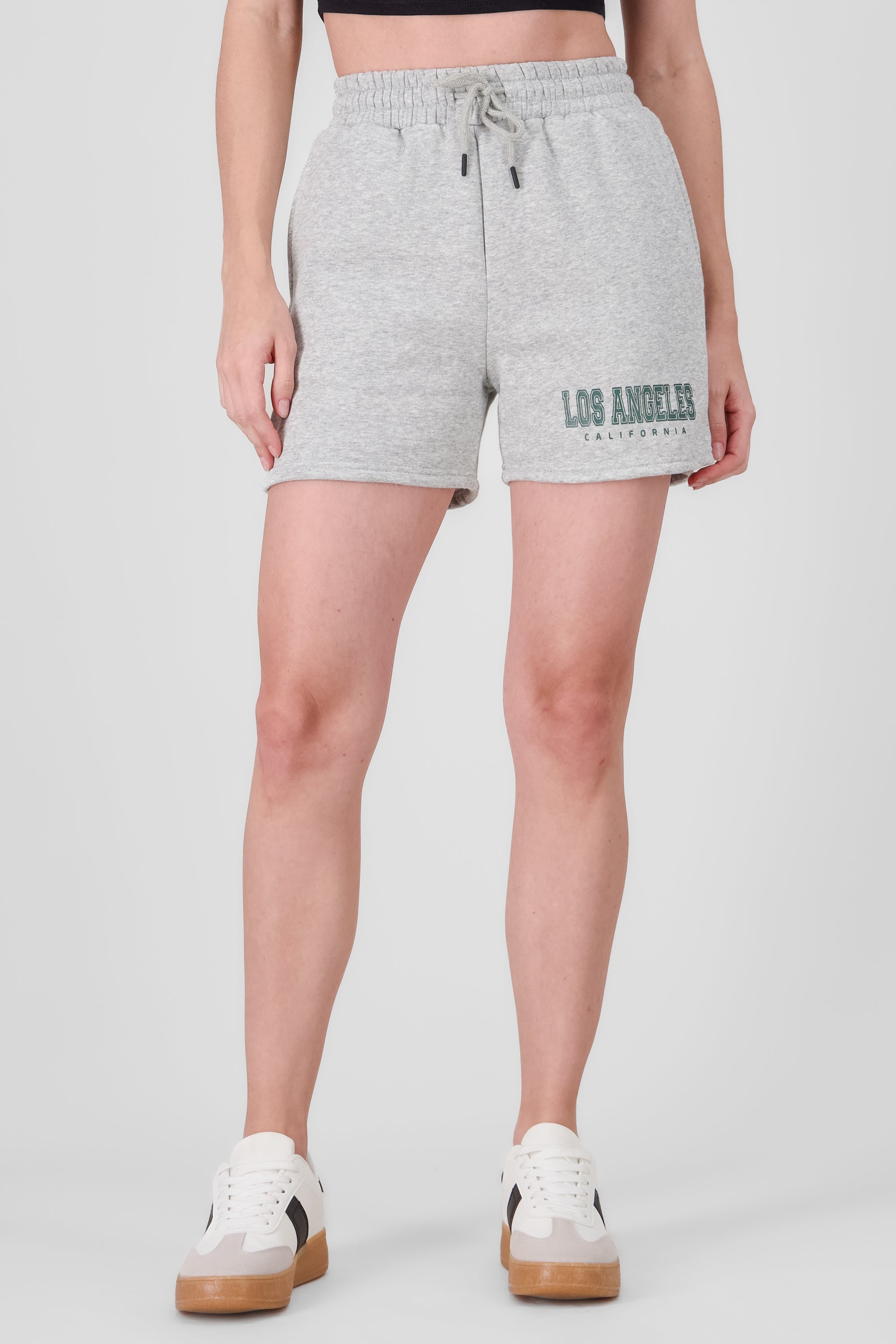 Shorts jaspeados los angeles GRIS