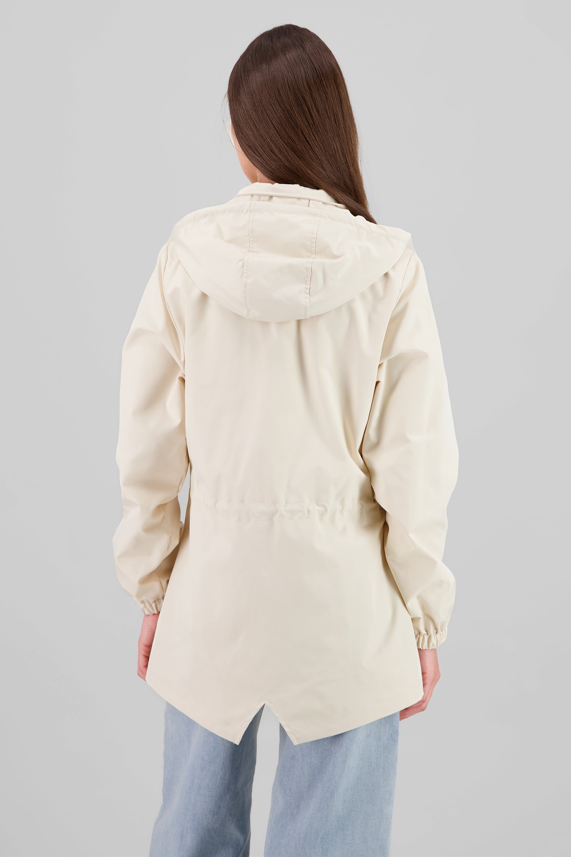 Gabardina corta botones CREMA