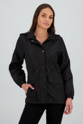 Gabardina corta botones