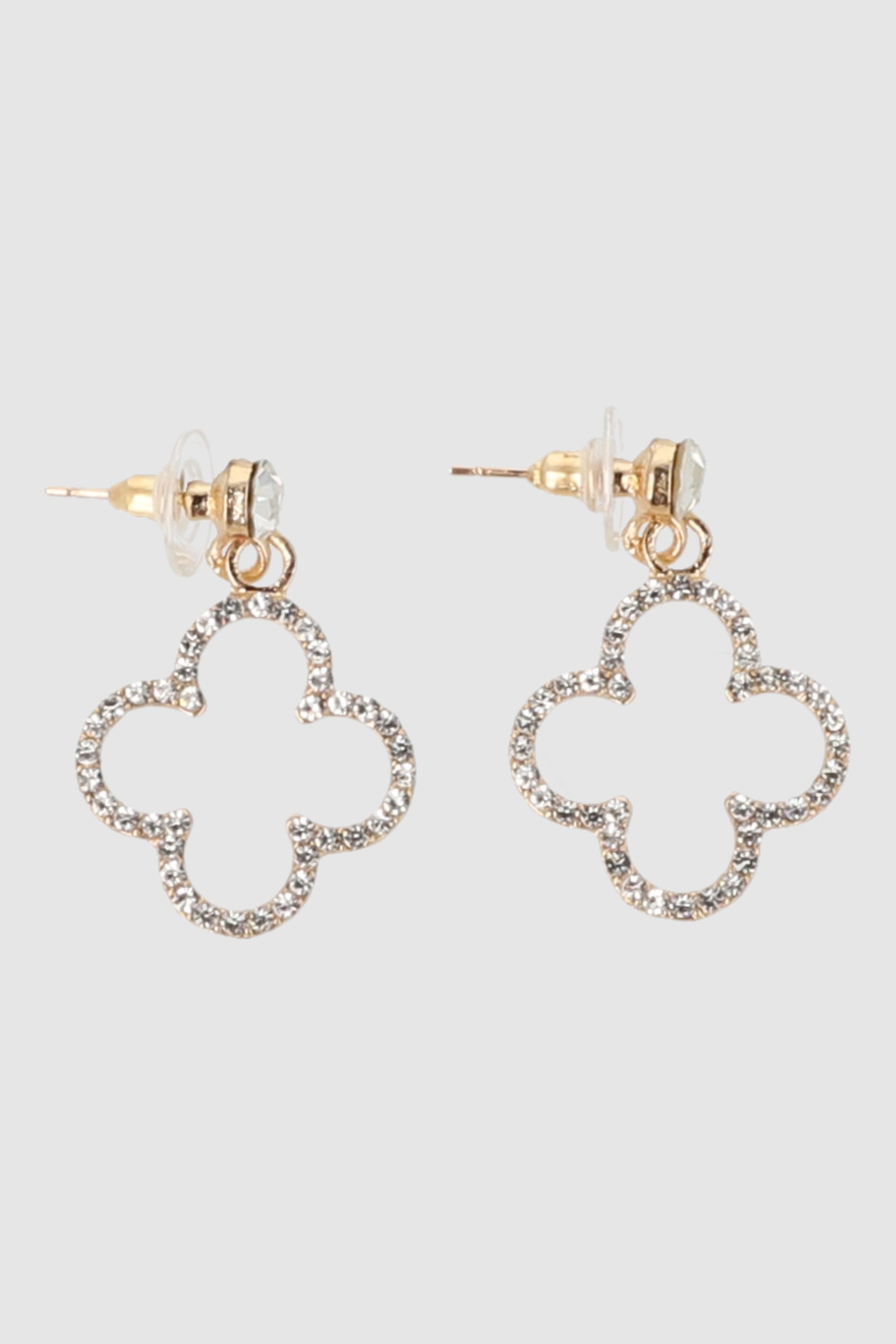 Aretes flor brillos ORO