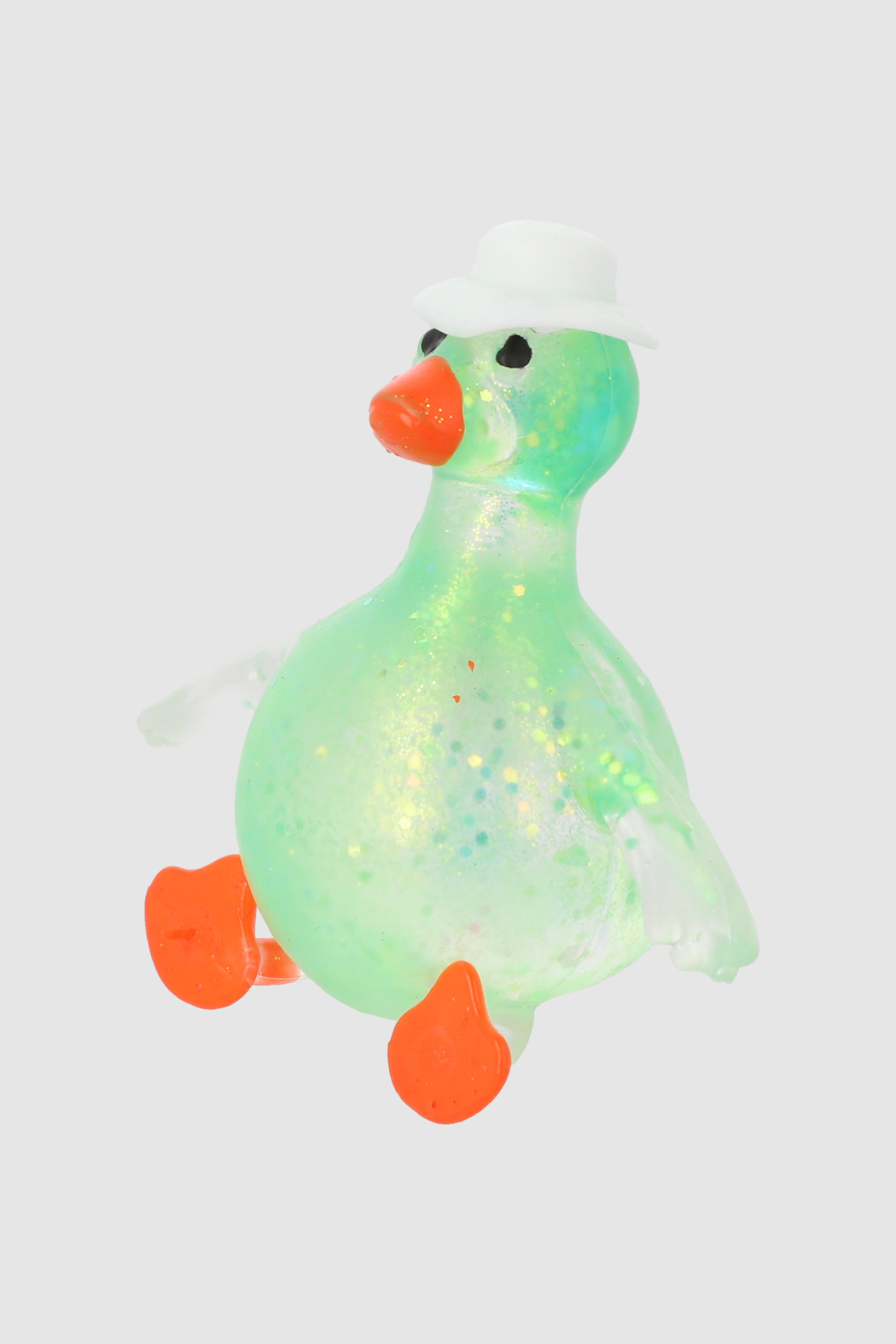 Squishy sticky pato con smbrero VERDE