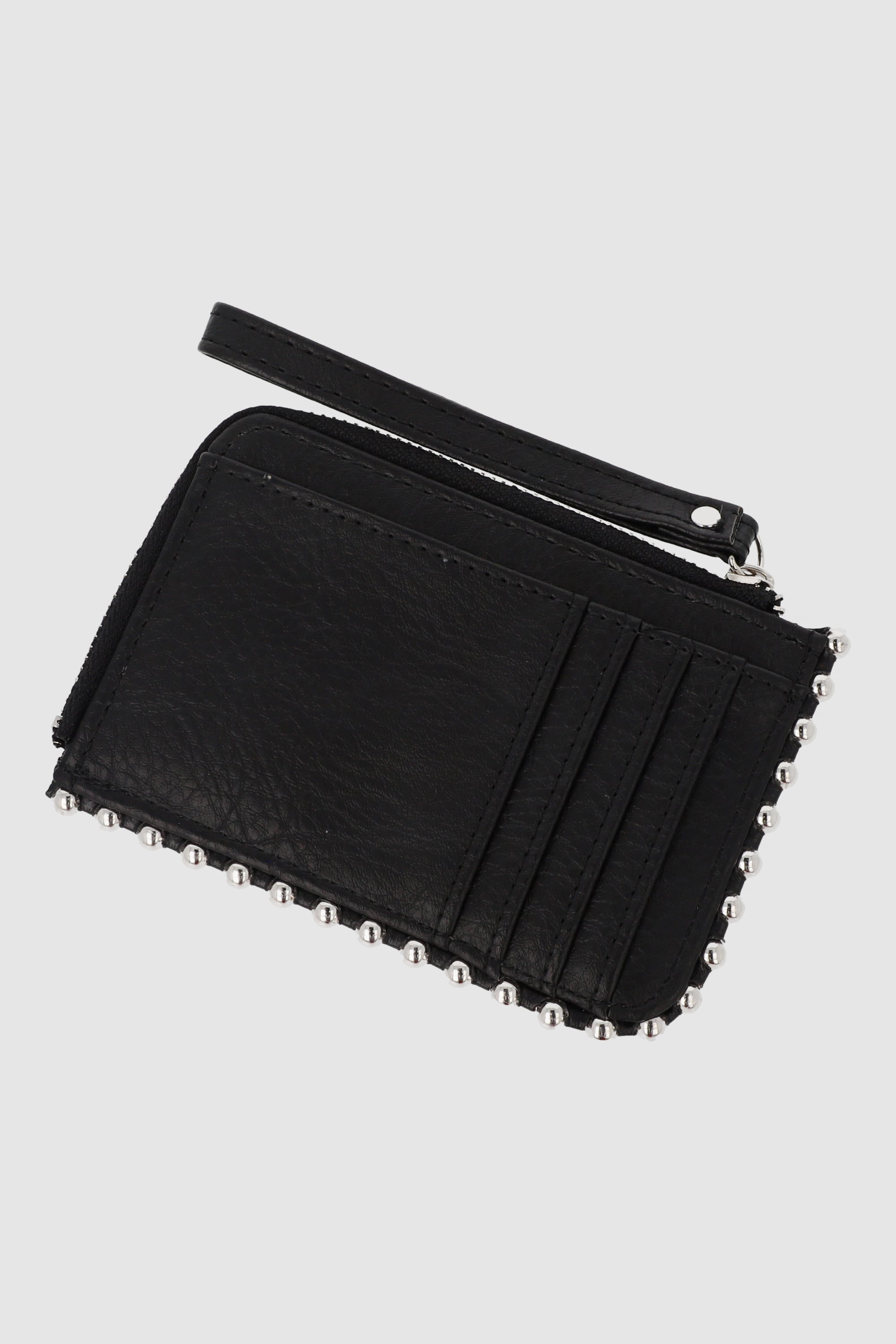 Cartera pequeña studs orilla NEGRO